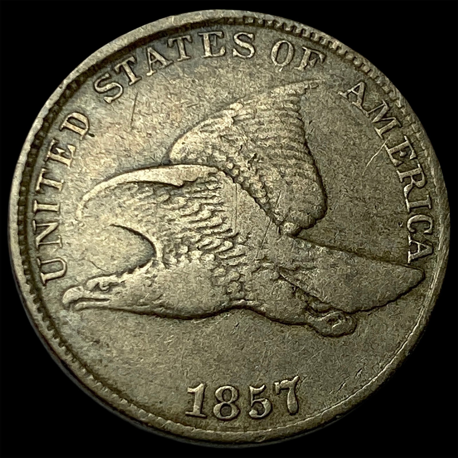 1857 Flying Eagle Cent ABOUT UNCIRCULATED: 1857 Flying Eagle Cent ABOUT UNCIRCULATED