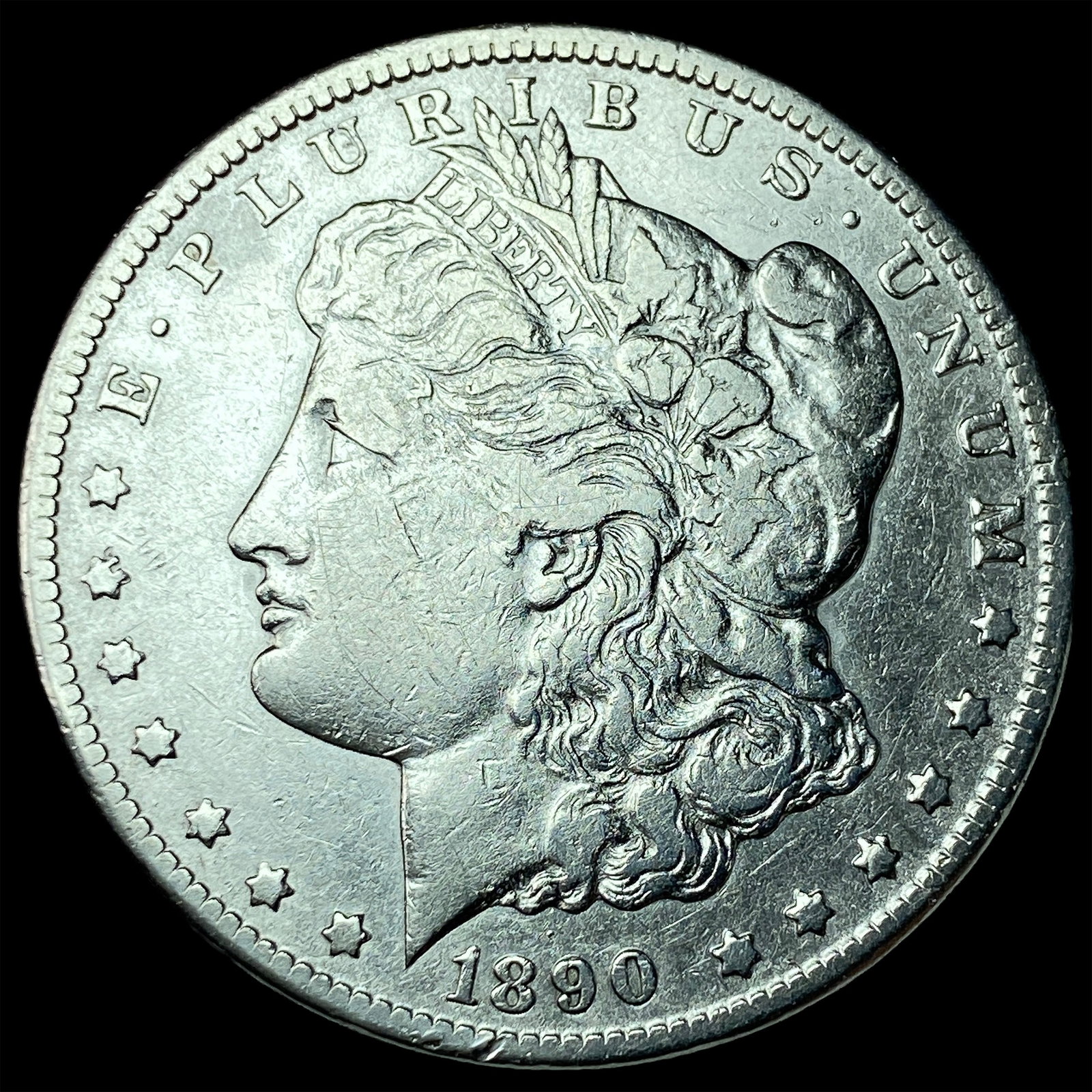 1890-CC Silver Morgan Dollar CLOSELY UNCIRCULATED: 1890-CC Silver Morgan Dollar CLOSELY UNCIRCULATED