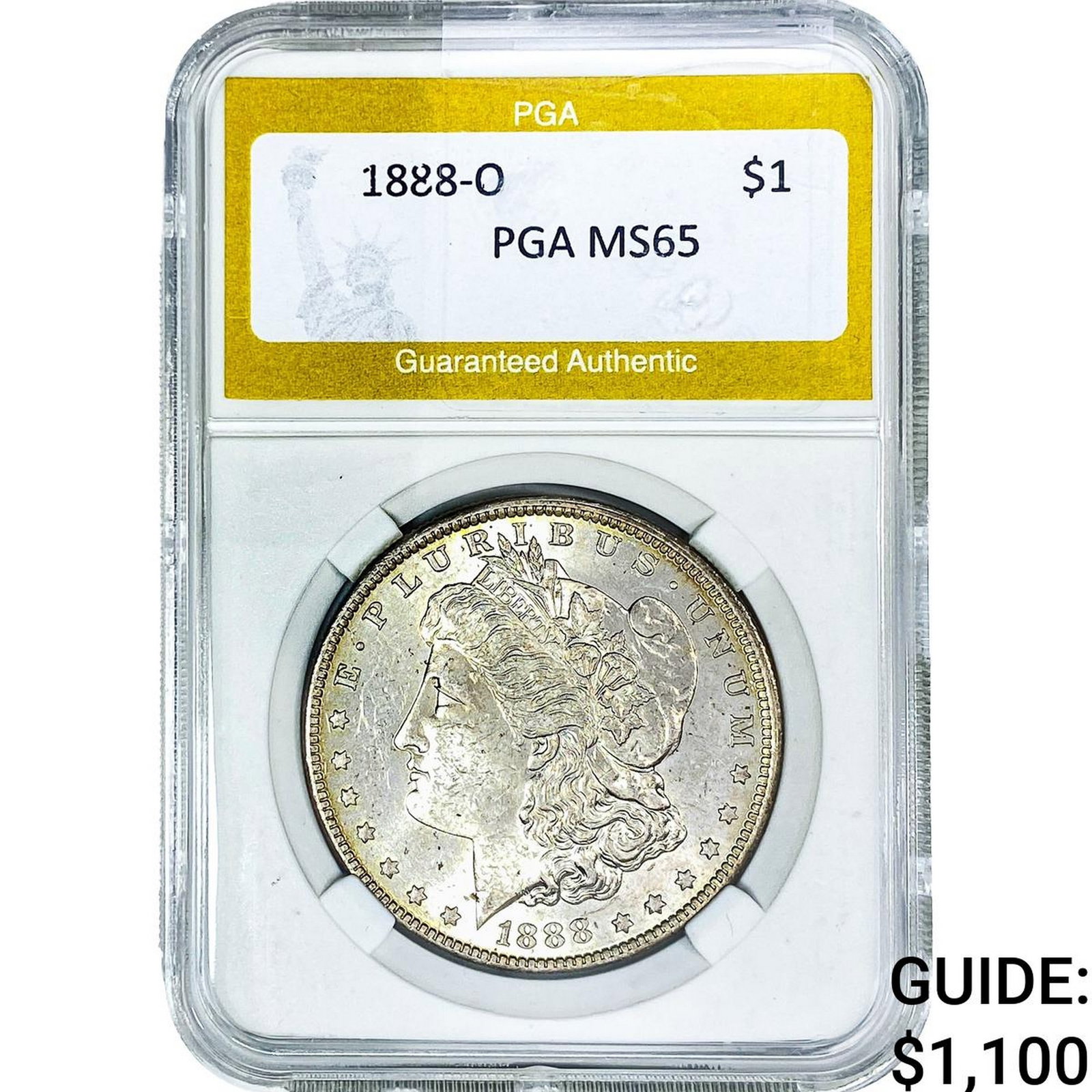 1888-O Morgan Silver Dollar PGA MS65: 1888-O Morgan Silver Dollar PGA MS65