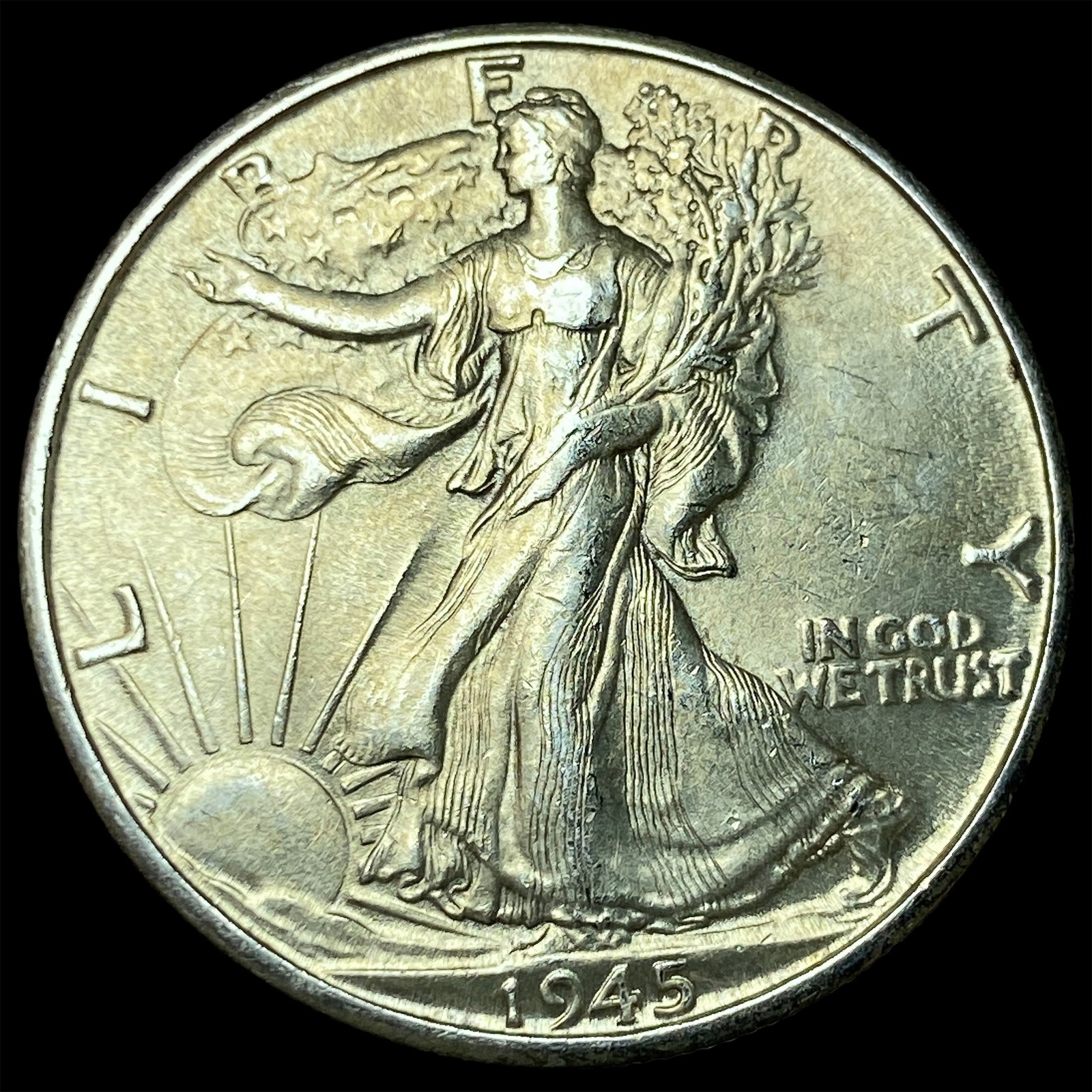 1945-D Walking Liberty Half Dollar UNCIRCULATED: 1945-D Walking Liberty Half Dollar UNCIRCULATED