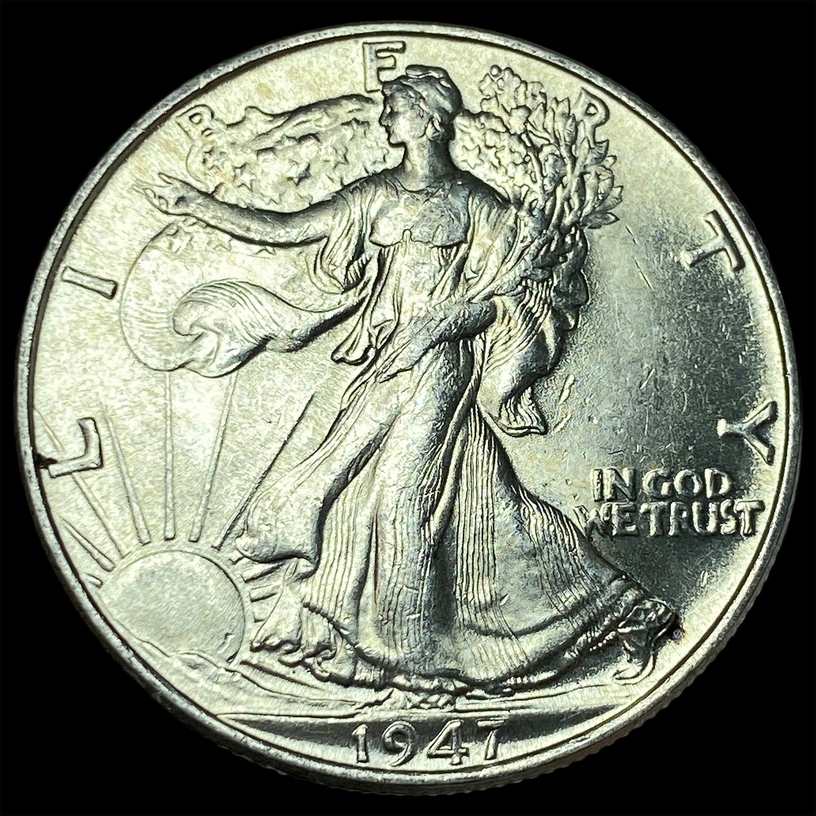 1947 Silver Walking Liberty Half Dollar UNCIRCULATED: 1947 Silver Walking Liberty Half Dollar UNCIRCULATED