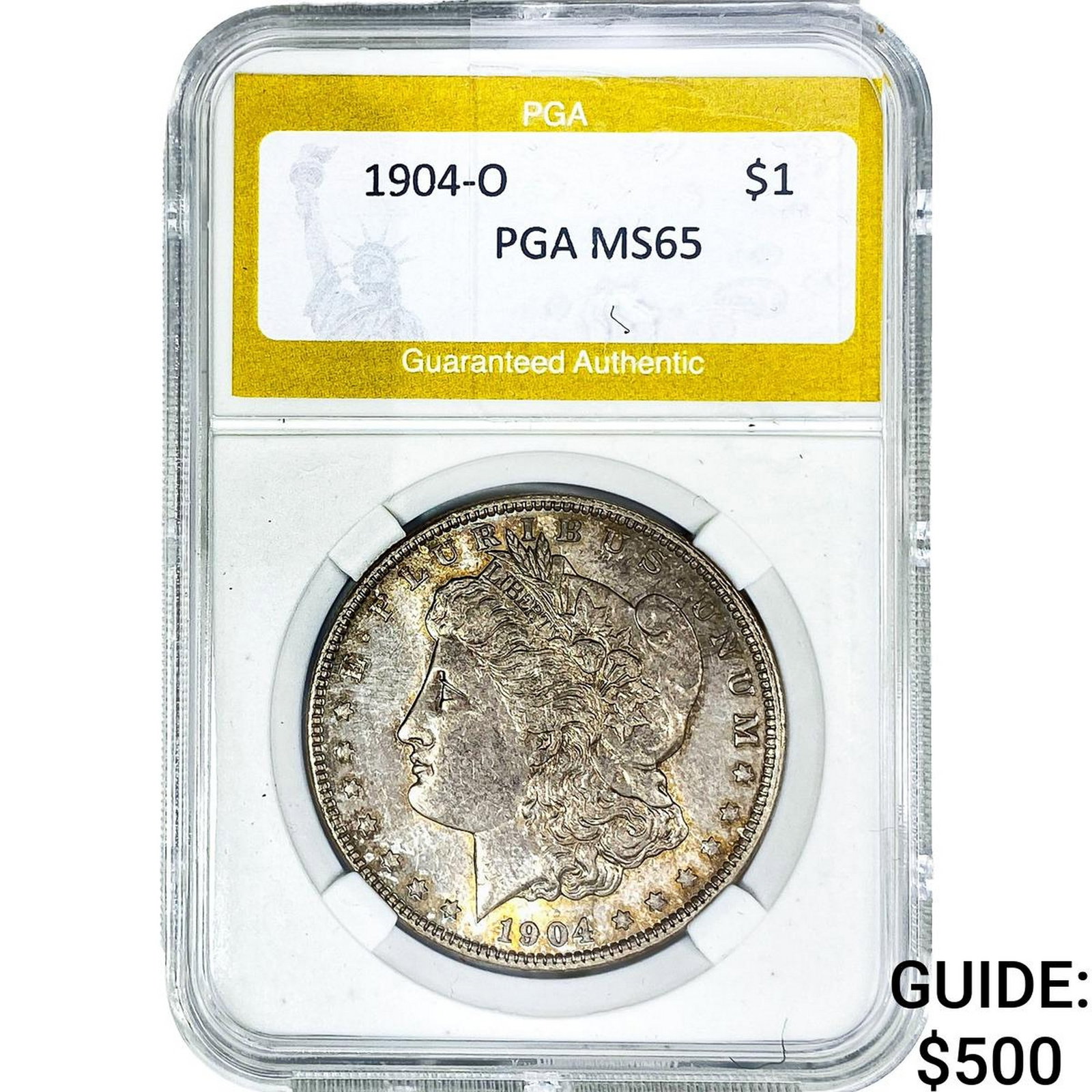 1904-O Morgan Silver Dollar PGA MS65: 1904-O Morgan Silver Dollar PGA MS65