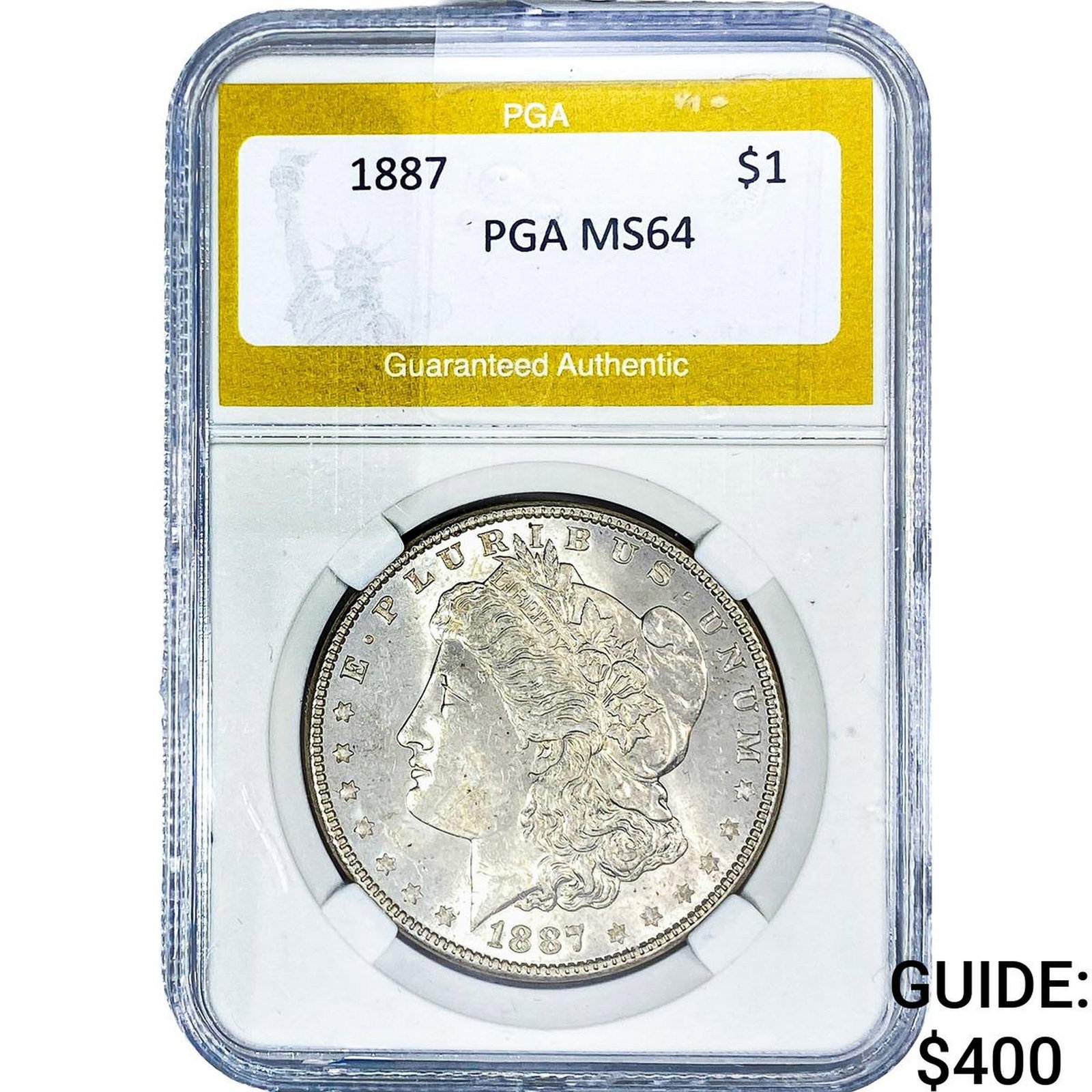 1887 Morgan Silver Dollar PGA MS64: 1887 Morgan Silver Dollar PGA MS64