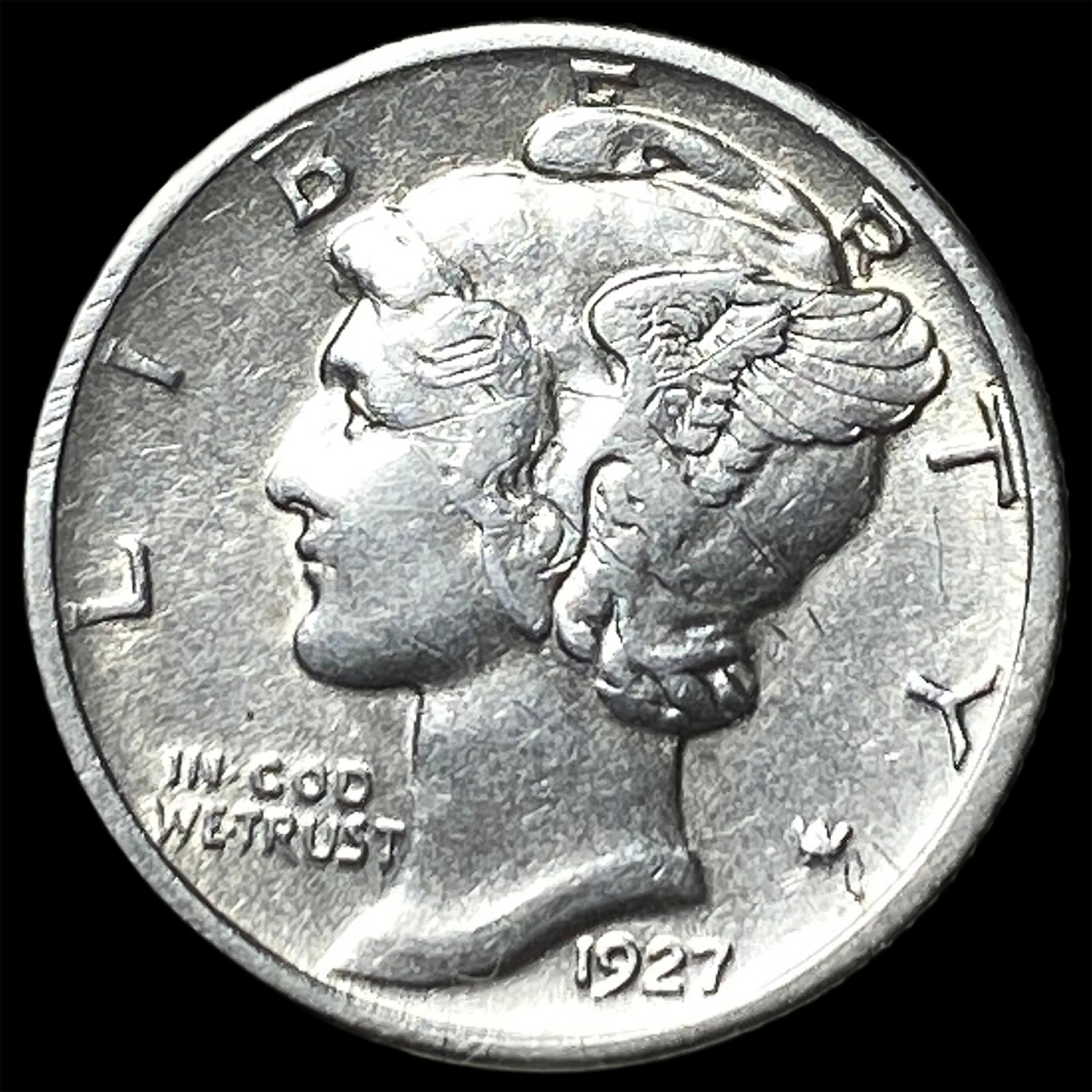 1927-D Silver Mercury Dime UNCIRCULATED: 1927-D Silver Mercury Dime UNCIRCULATED