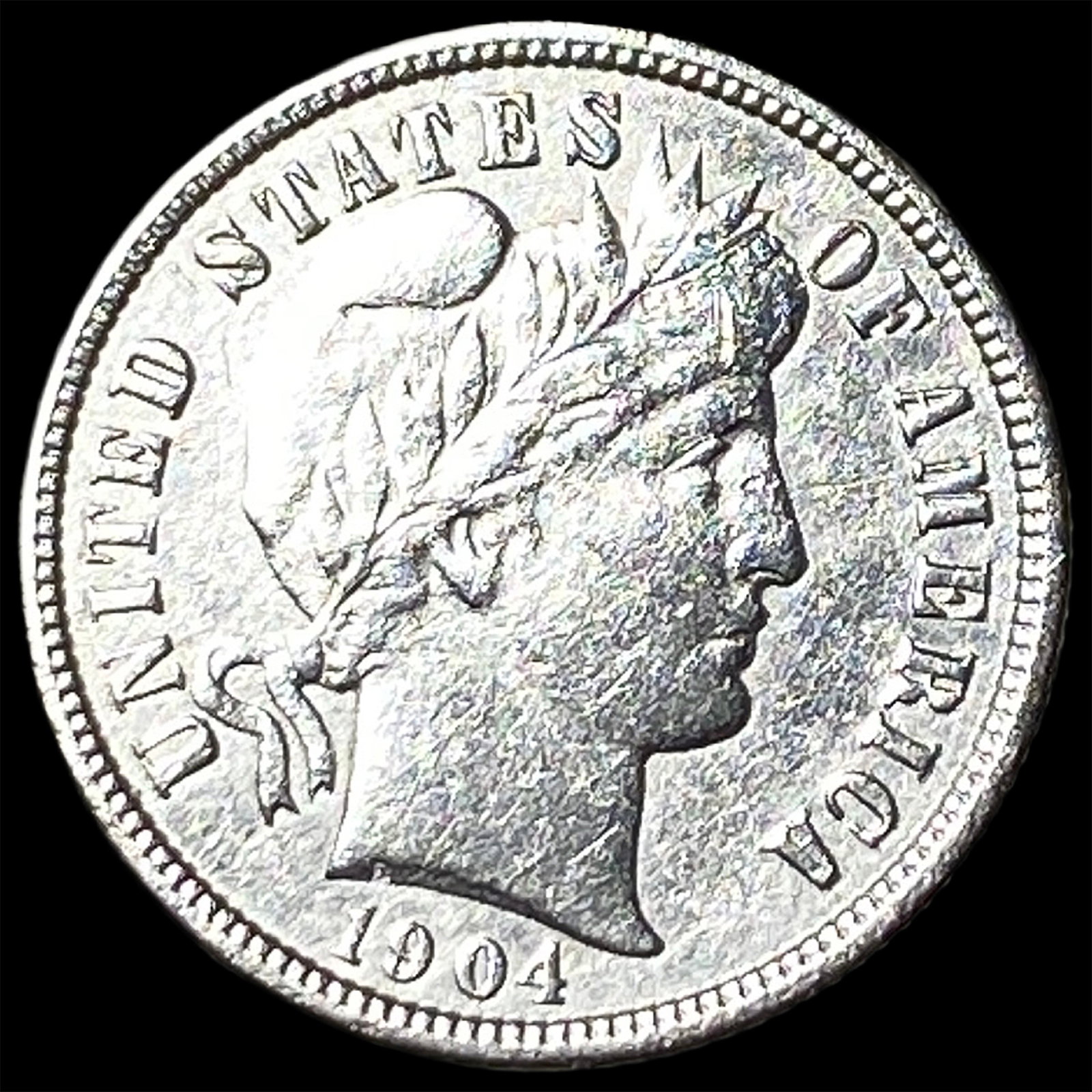 1904-S Silver Barber Dime CHOICE AU: 1904-S Silver Barber Dime CHOICE AU