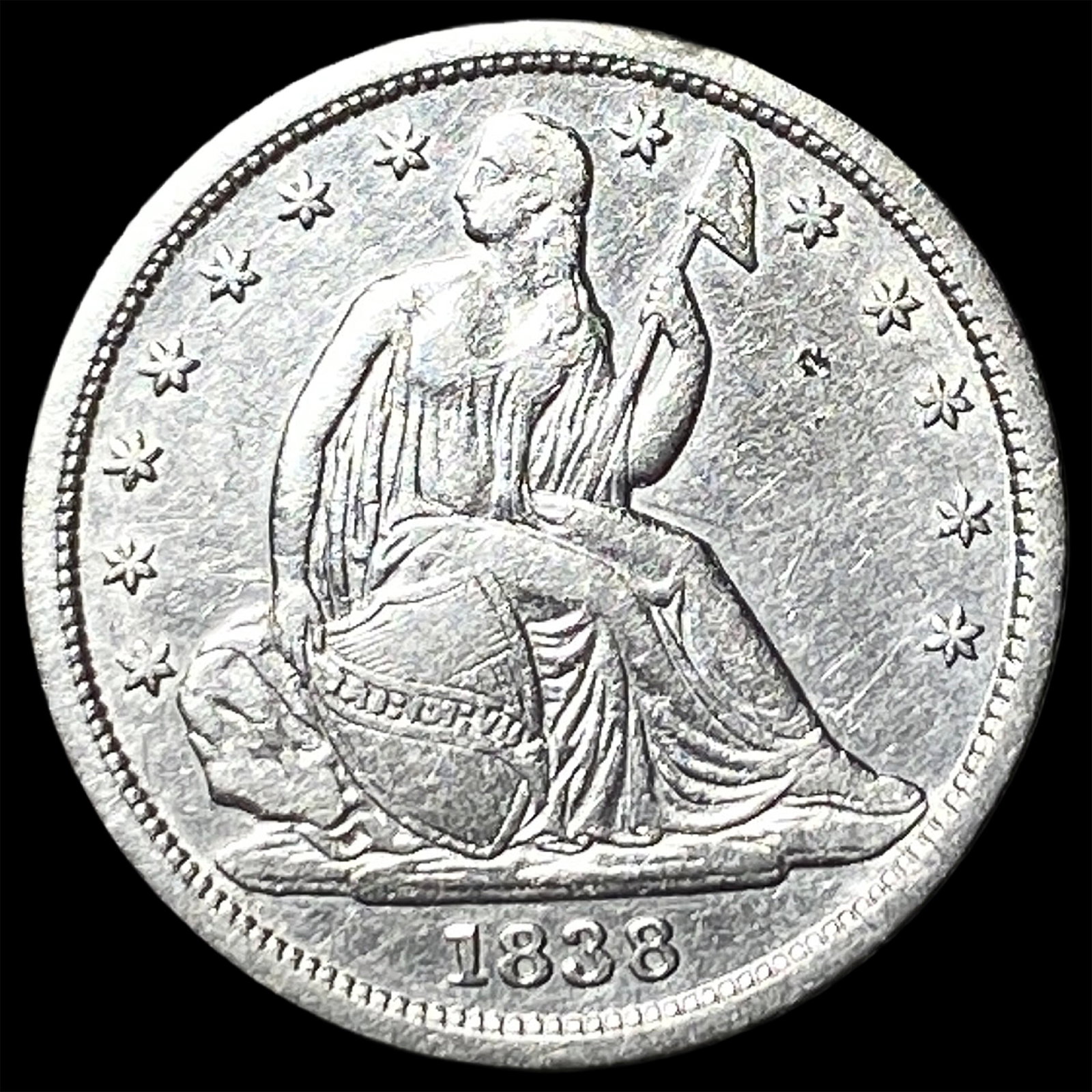 1838 Seated Liberty Dime CLOSELY UNCIRCULATED (1 of 2)