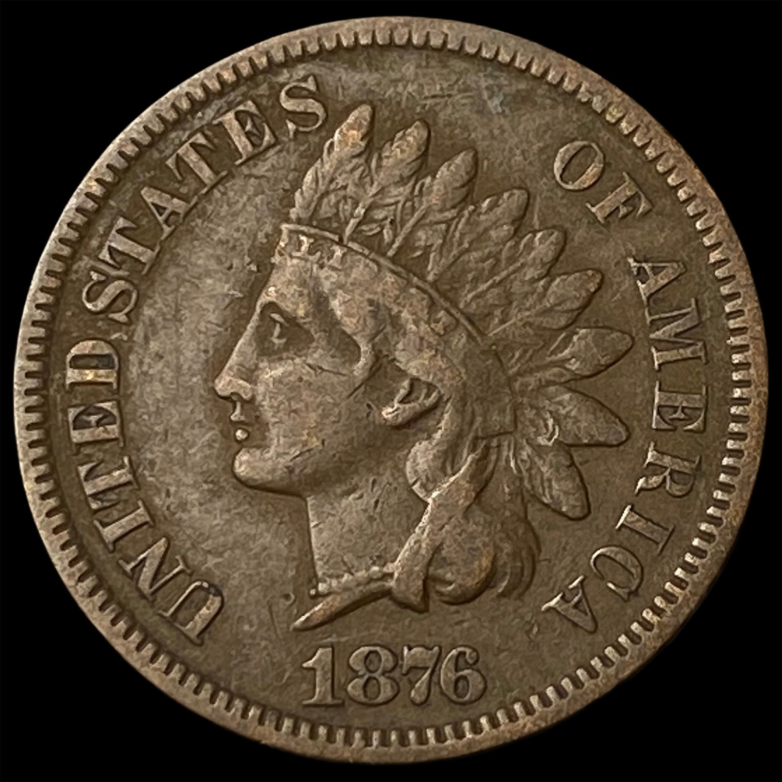 1876 Indian Head Cent NEARLY UNCIRCULATED: 1876 Indian Head Cent NEARLY UNCIRCULATED