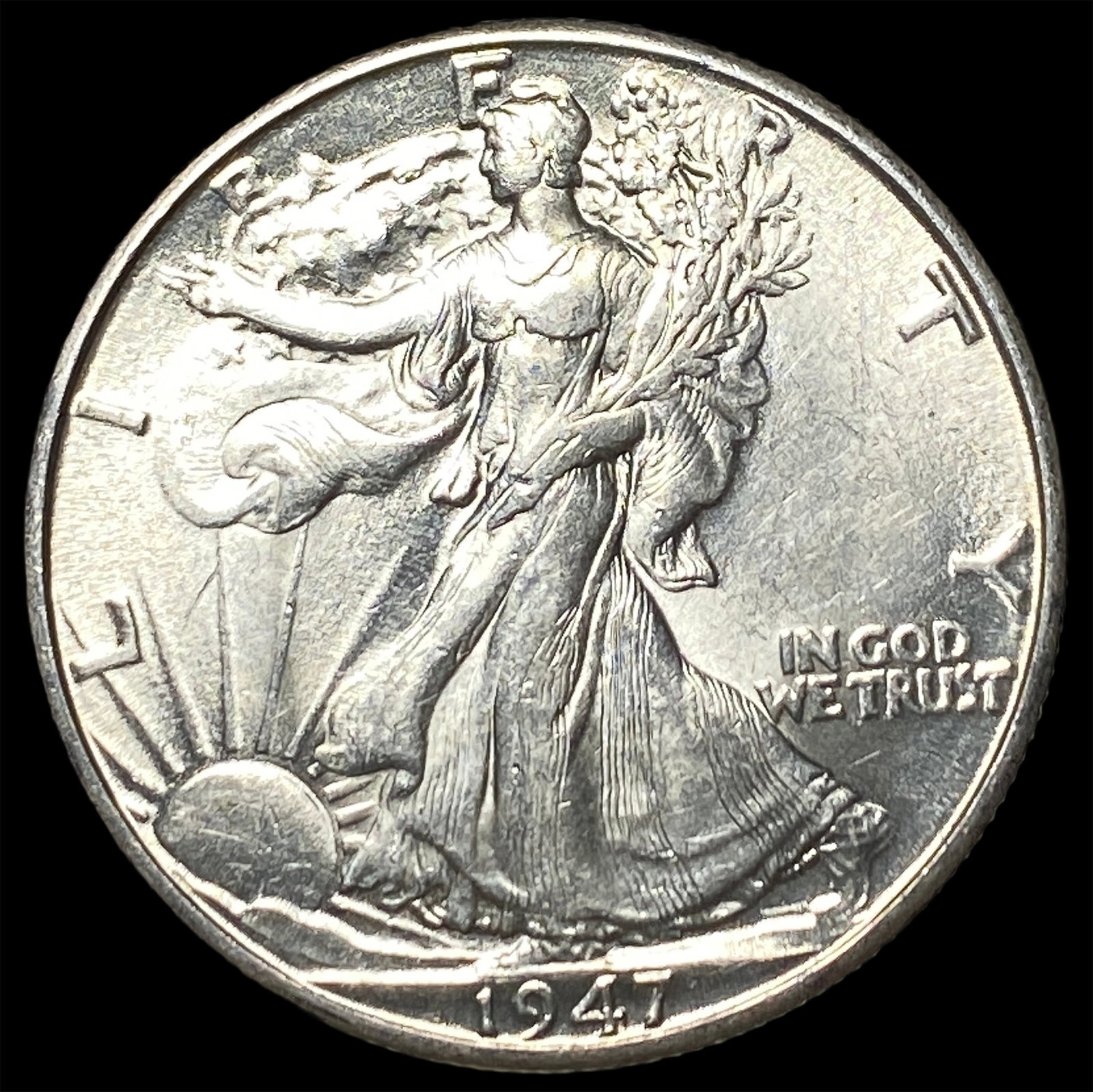 1947-D walking liberty half dollar UNCIRCULATED: 1947-D walking liberty half dollar UNCIRCULATED