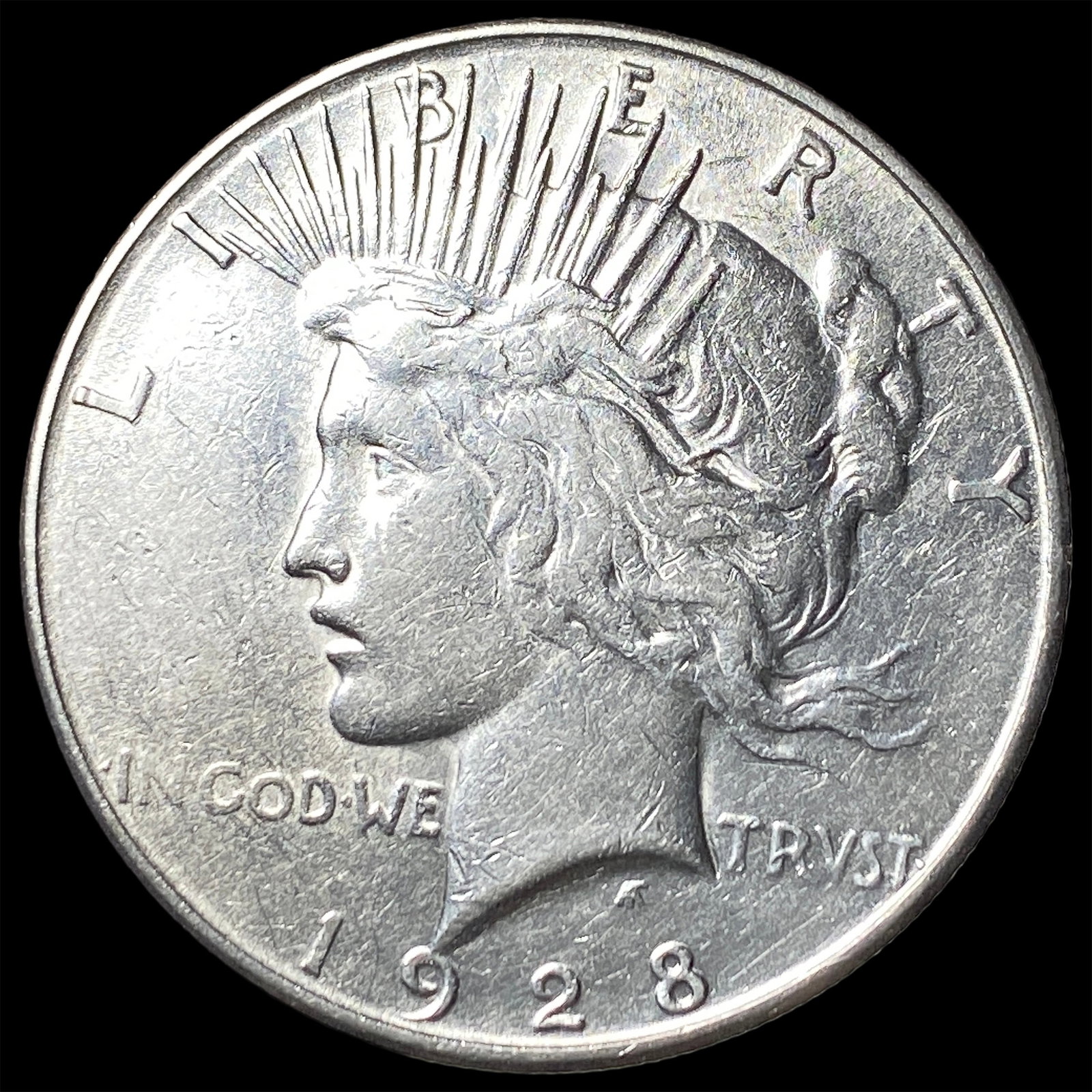 1928-S Silver Peace Dollar CLOSELY UNCIRCULATED: 1928-S Silver Peace Dollar CLOSELY UNCIRCULATED