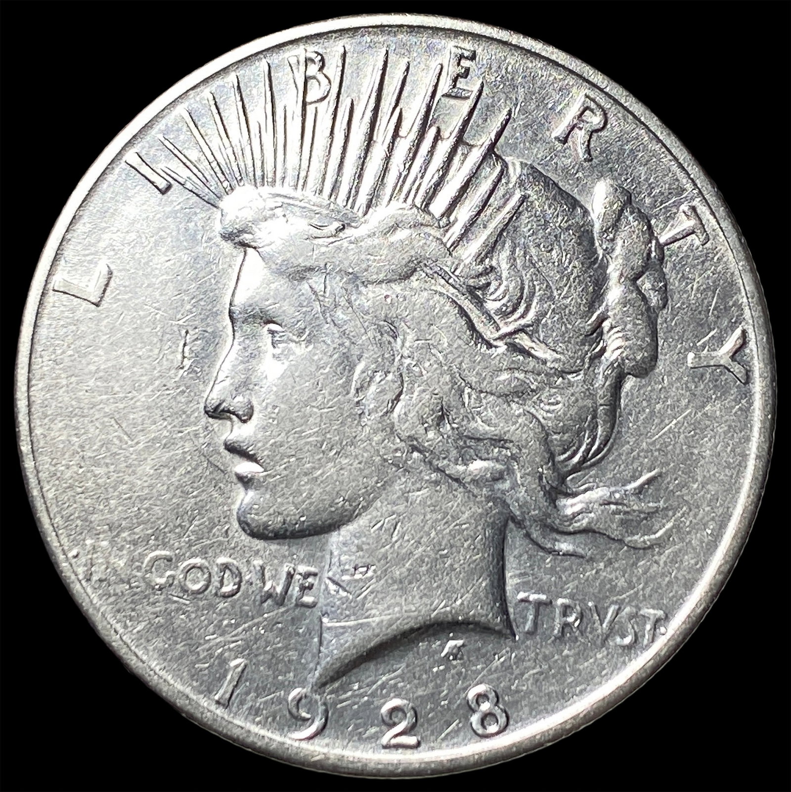 1928-S Peace Silver Dollar CHOICE AU: 1928-S Peace Silver Dollar CHOICE AU
