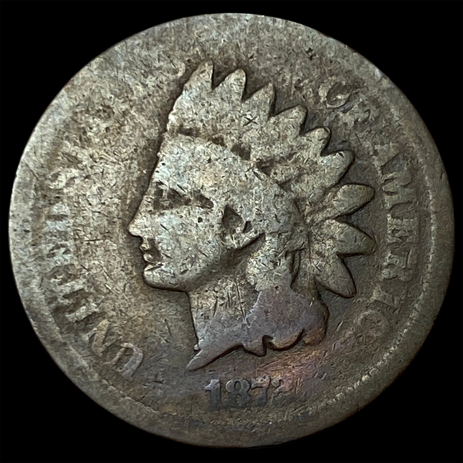 1872 Indian Head Cent NICELY CIRCULATED: 1872 Indian Head Cent NICELY CIRCULATED