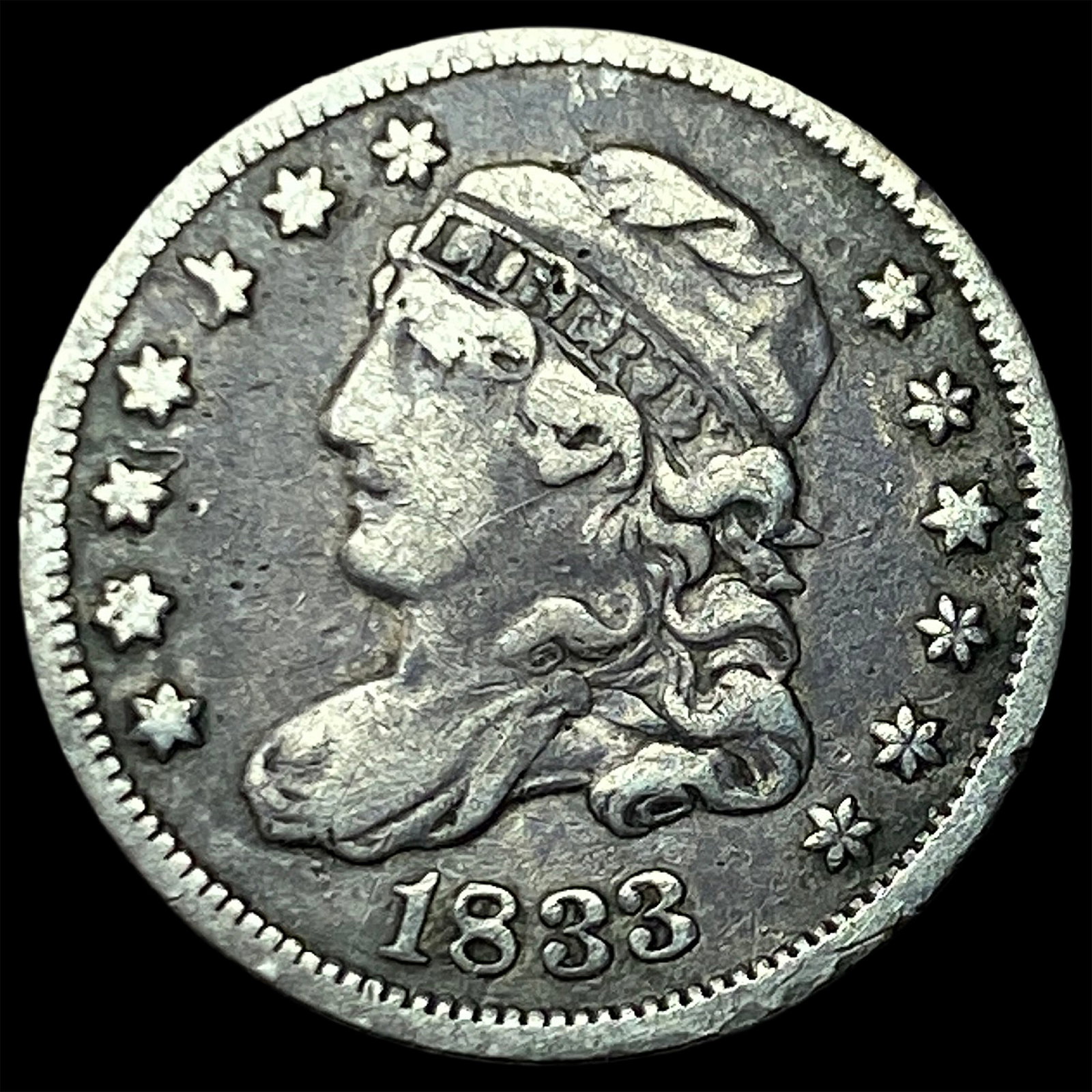 1833 Capped Bust Half Dime LIGHTLY CIRCULATED: 1833 Capped Bust Half Dime LIGHTLY CIRCULATED