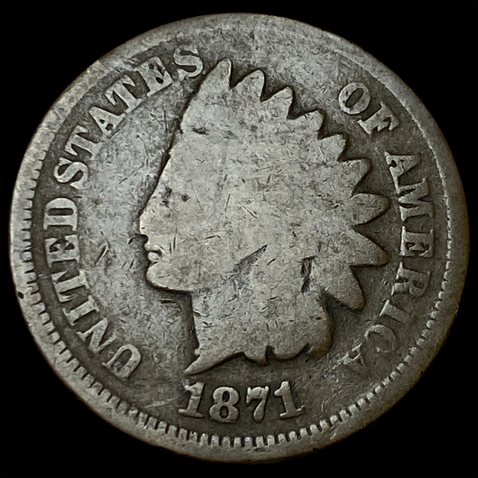 1871 Indian Head Cent NICELY CIRCULATED: 1871 Indian Head Cent NICELY CIRCULATED
