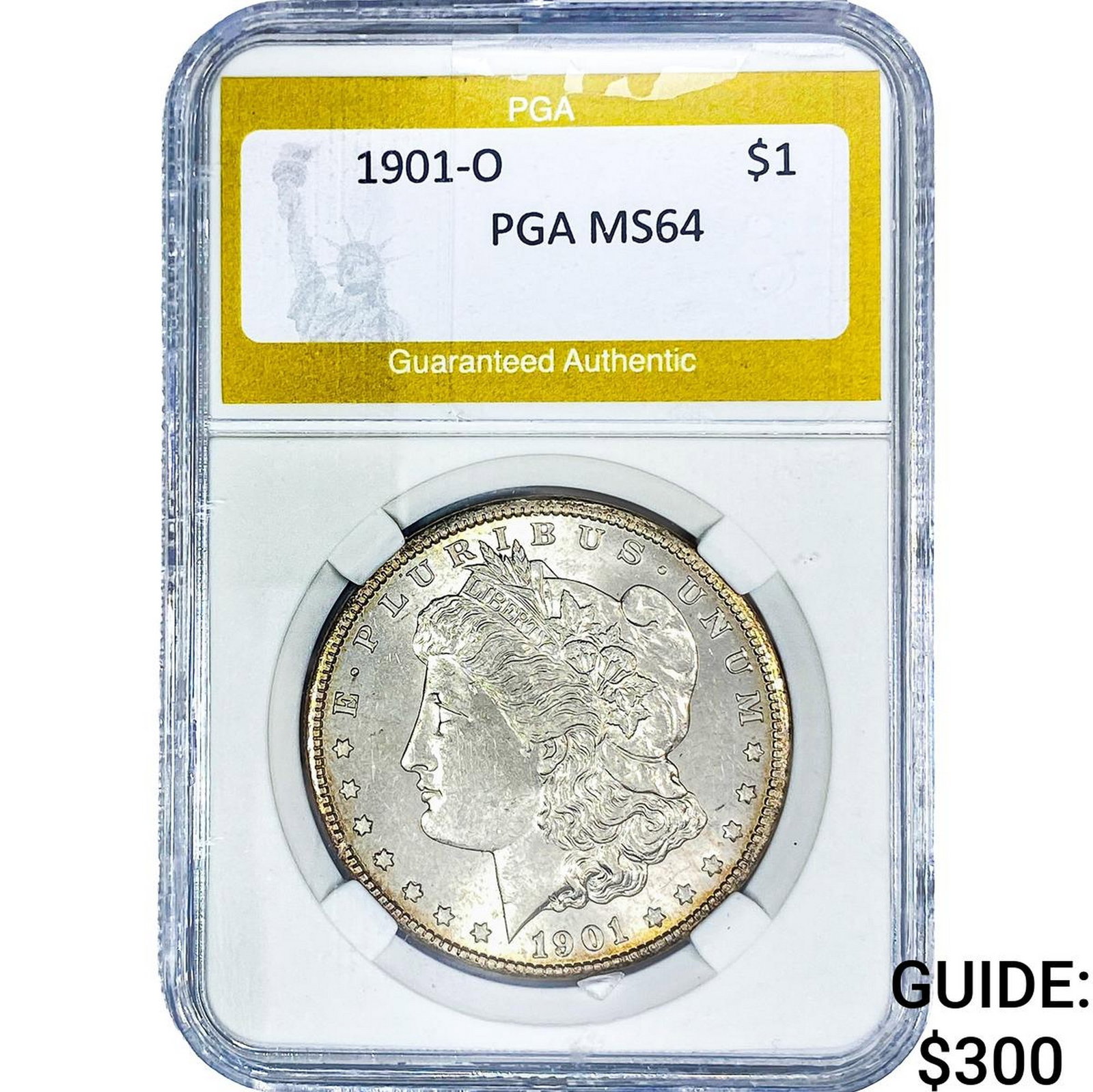 1901-O Morgan Silver Dollar PGA MS64: 1901-O Morgan Silver Dollar PGA MS64