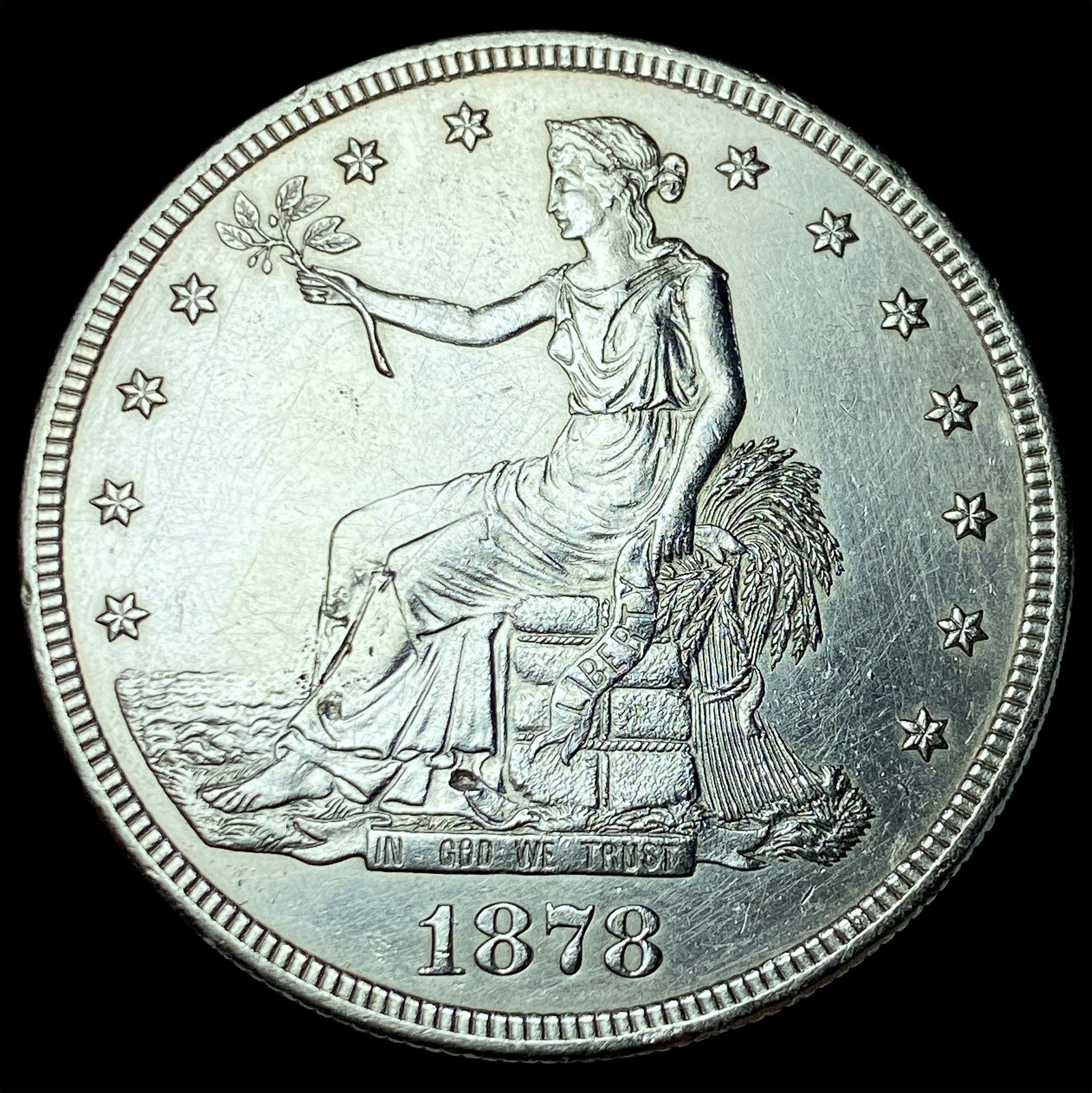 1878-S Silver Trade Dollar CHOICE BU: 1878-S Silver Trade Dollar CHOICE BU