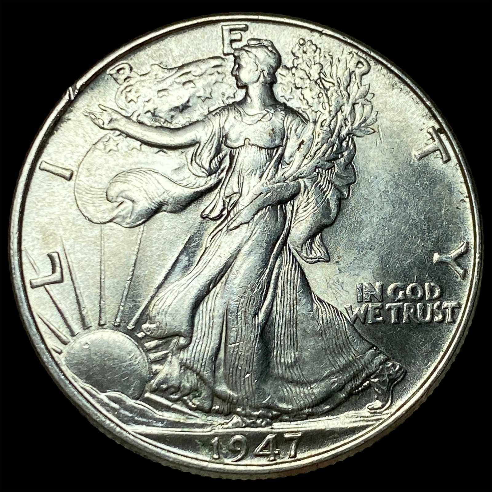 1947 Silver Walking Liberty Half Dollar CHOICE BU: 1947 Silver Walking Liberty Half Dollar CHOICE BU