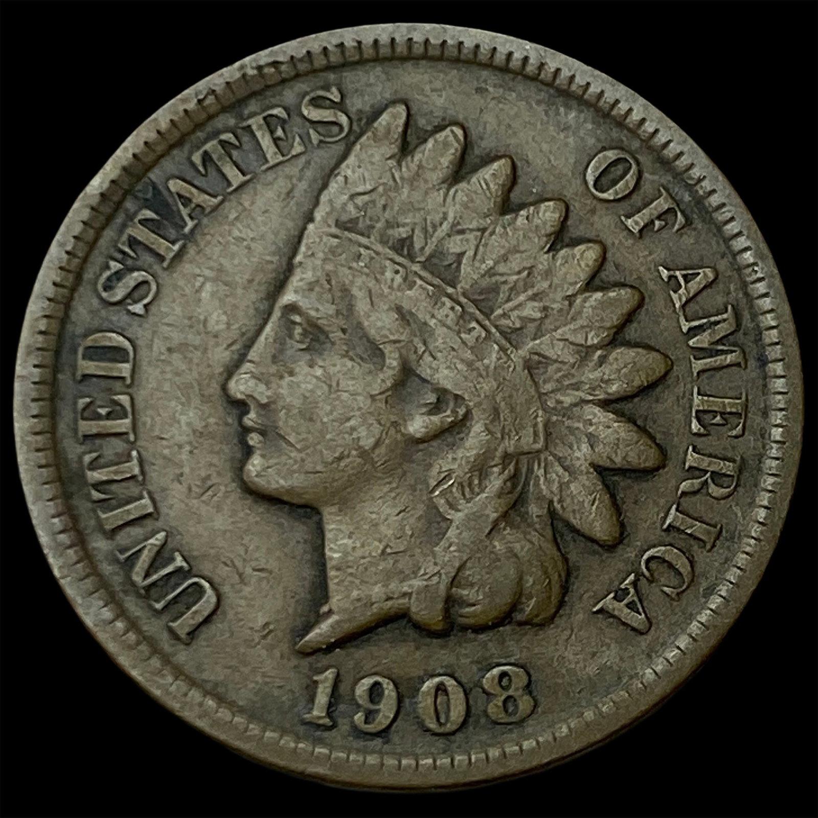 1908-S Indian Head Cent LIGHTLY CIRCULATED: 1908-S Indian Head Cent LIGHTLY CIRCULATED