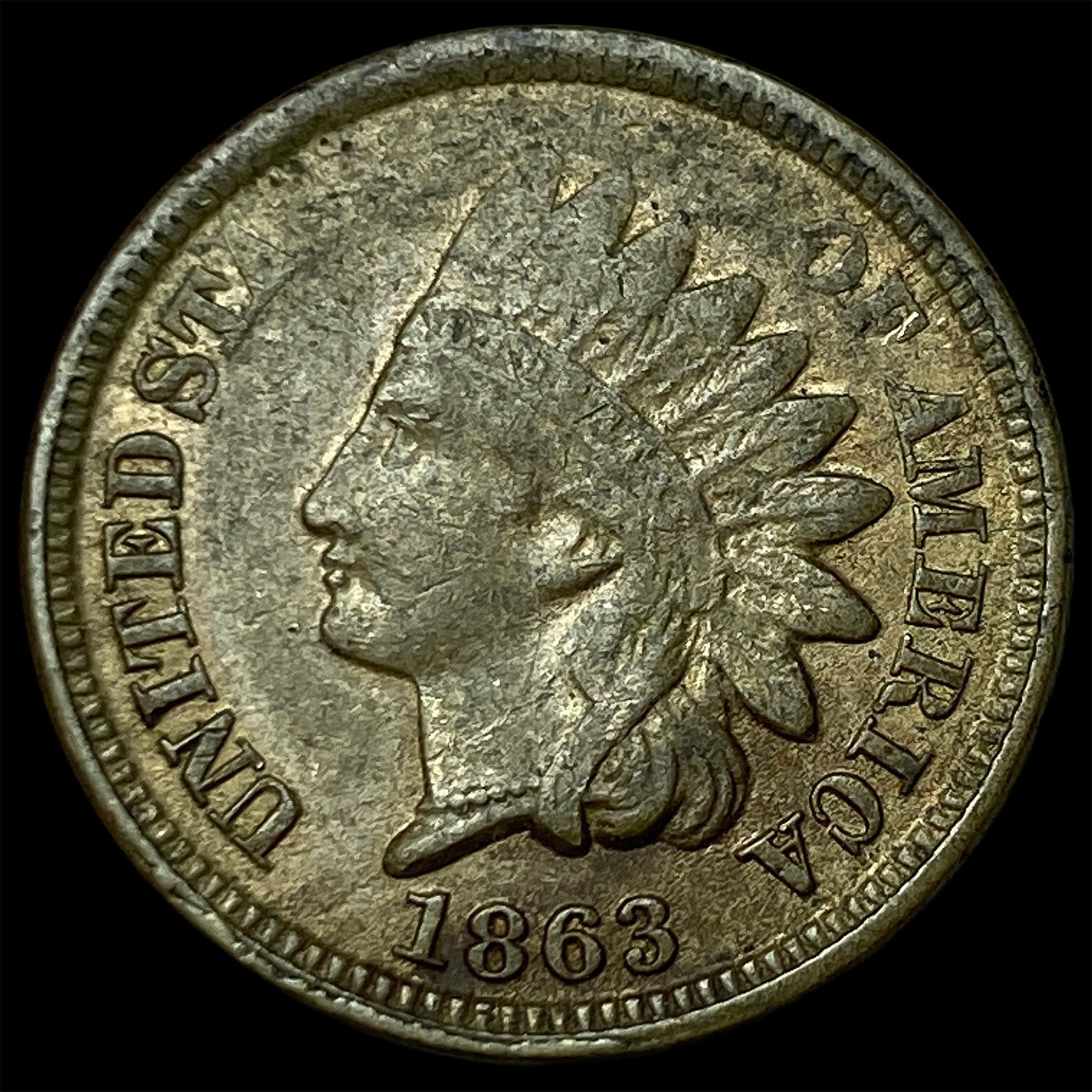 1863 Indian Head Cent CLOSELY UNCIRCULATED: 1863 Indian Head Cent CLOSELY UNCIRCULATED