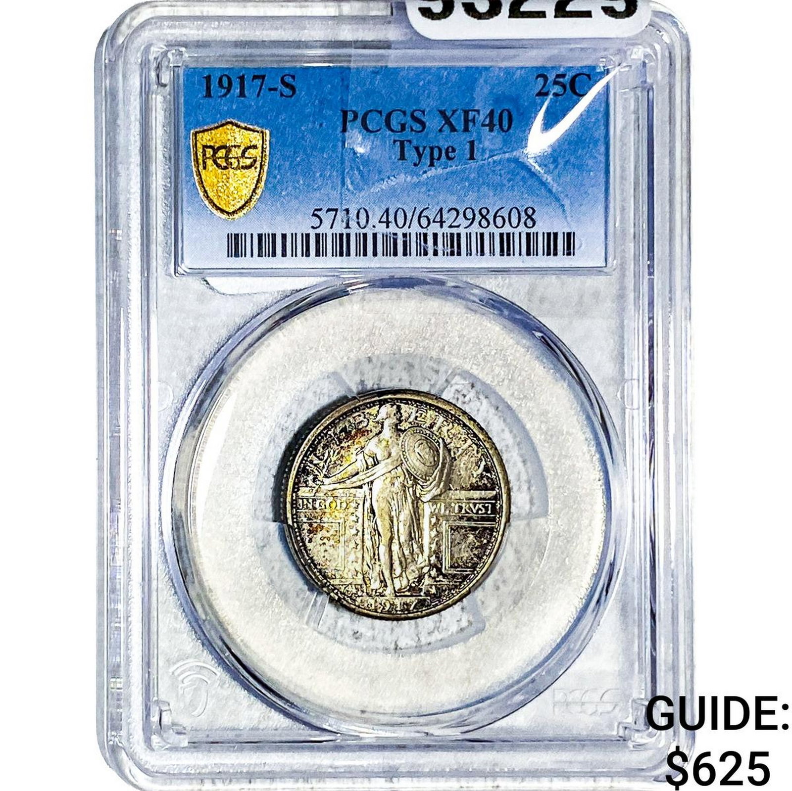 1917-S Standing Liberty Quarter PCGS XF40 Type 1: 1917-S Standing Liberty Quarter PCGS XF40 Type 1