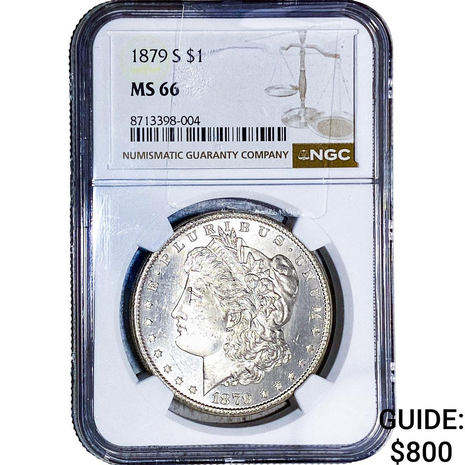 1879-S Morgan Silver Dollar NGC MS66: 1879-S Morgan Silver Dollar NGC MS66