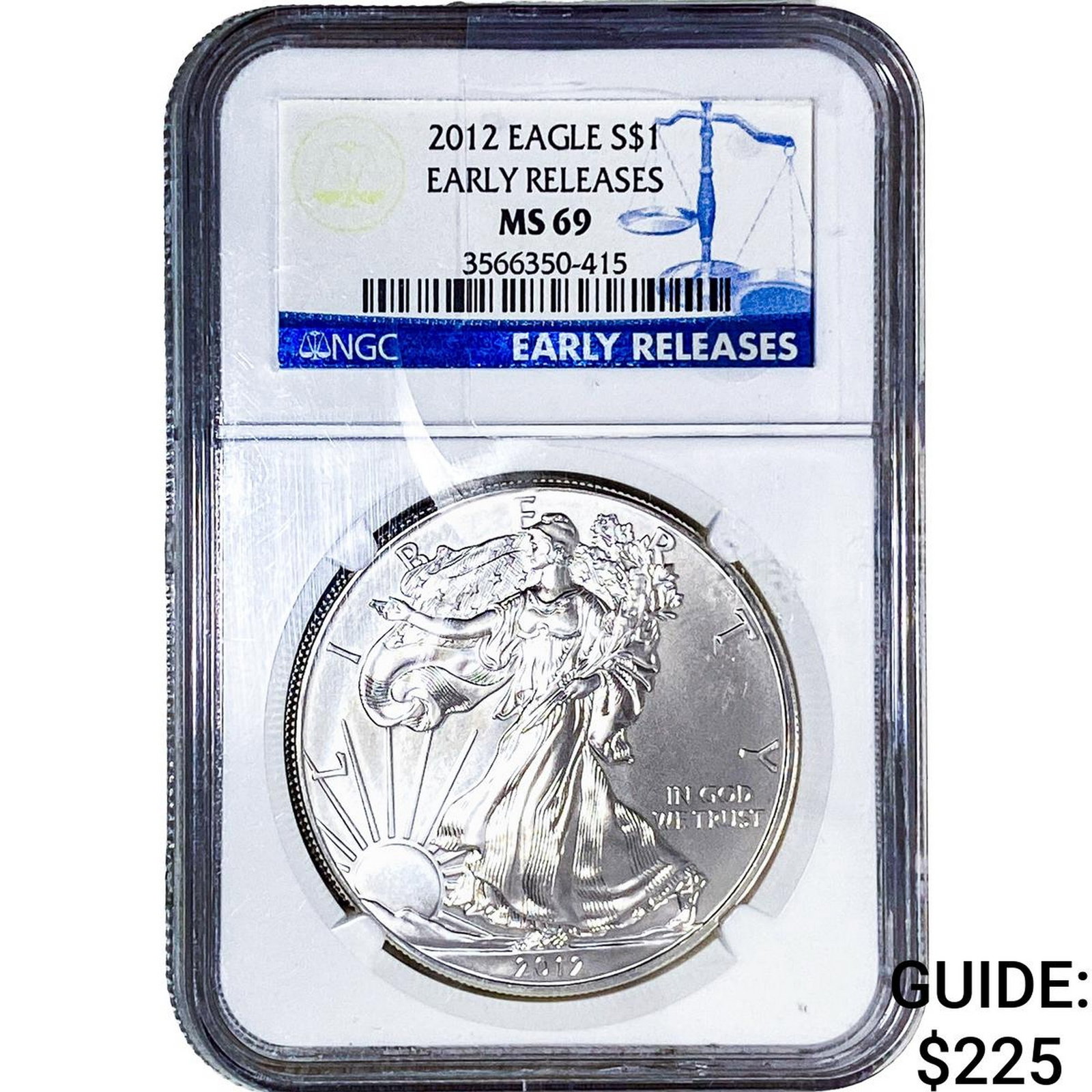 2012 Silver Eagle NGC MS69: 2012 Silver Eagle NGC MS69