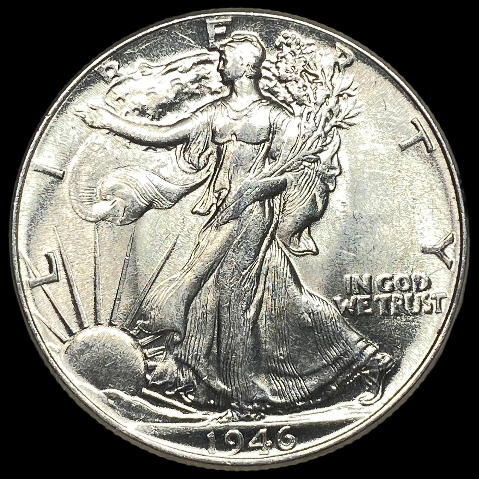 1946 Silver Walking Liberty Half Dollar GEM BU: 1946 Silver Walking Liberty Half Dollar GEM BU