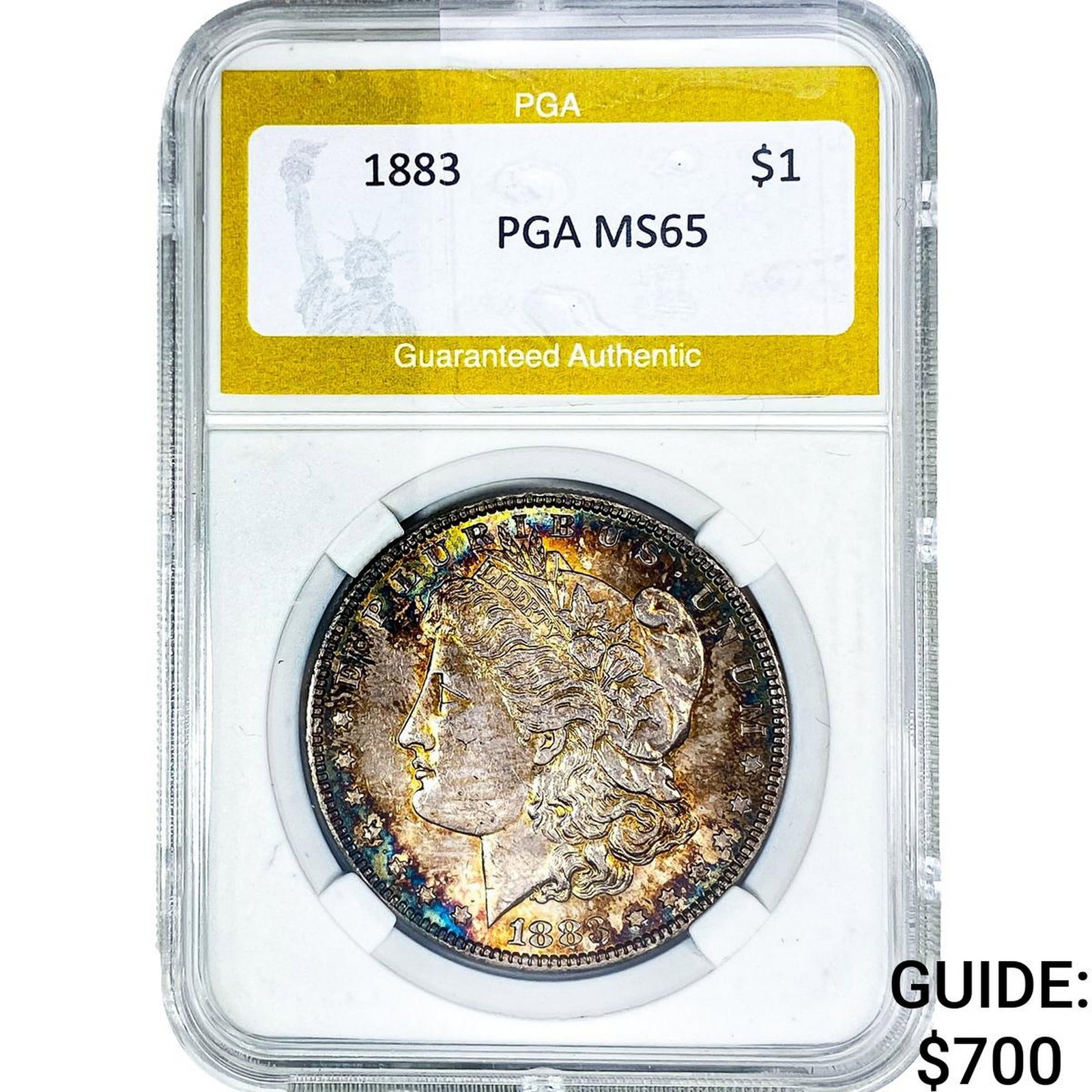 1883 Morgan Silver Dollar PGA MS65: 1883 Morgan Silver Dollar PGA MS65