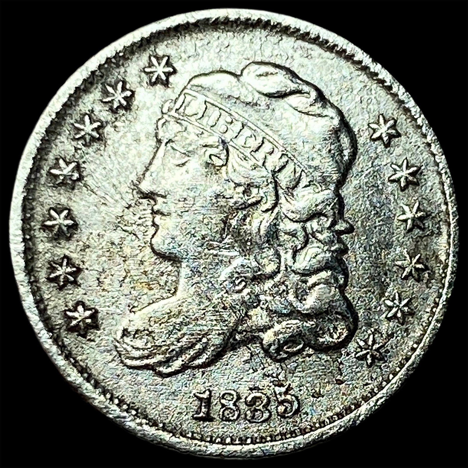 1835 Capped Bust Half Dime NEARLY UNCIRCULATED: 1835 Capped Bust Half Dime NEARLY UNCIRCULATED