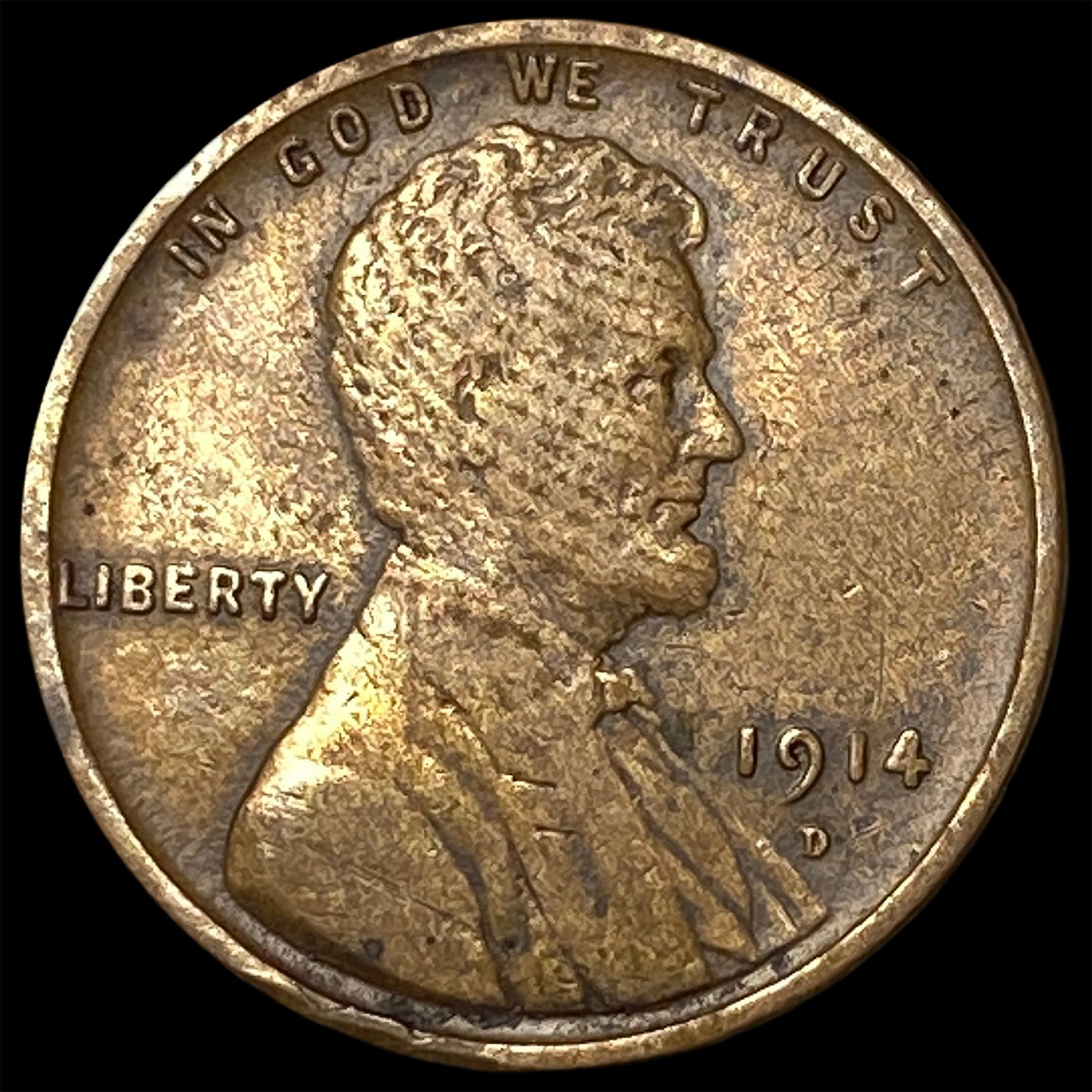 1914-D Lincoln Wheat Cent NEARLY UNCIRCULATED (1 of 2)
