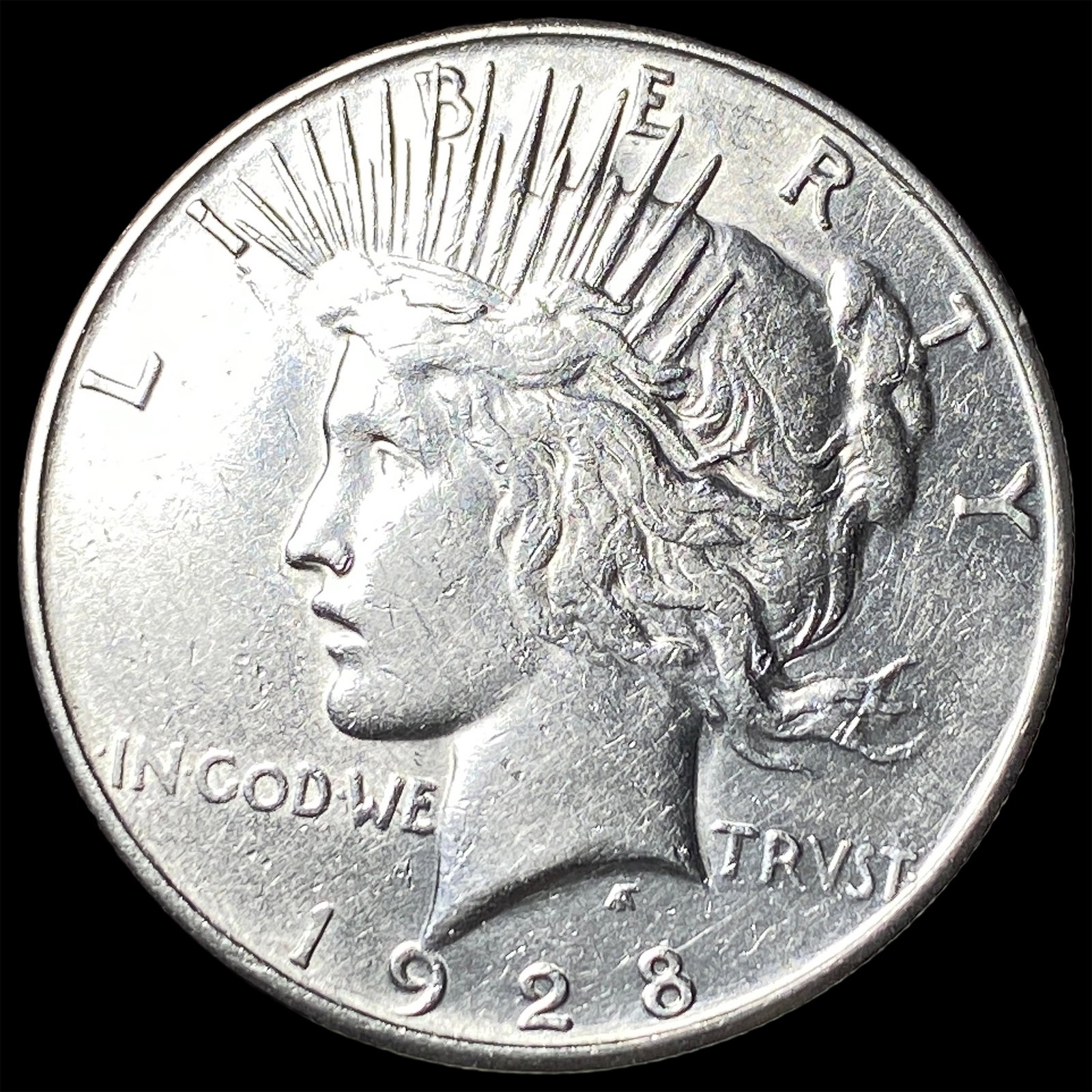 1928-S Peace Silver Dollar CLOSELY UNCIRCULATED: 1928-S Peace Silver Dollar CLOSELY UNCIRCULATED