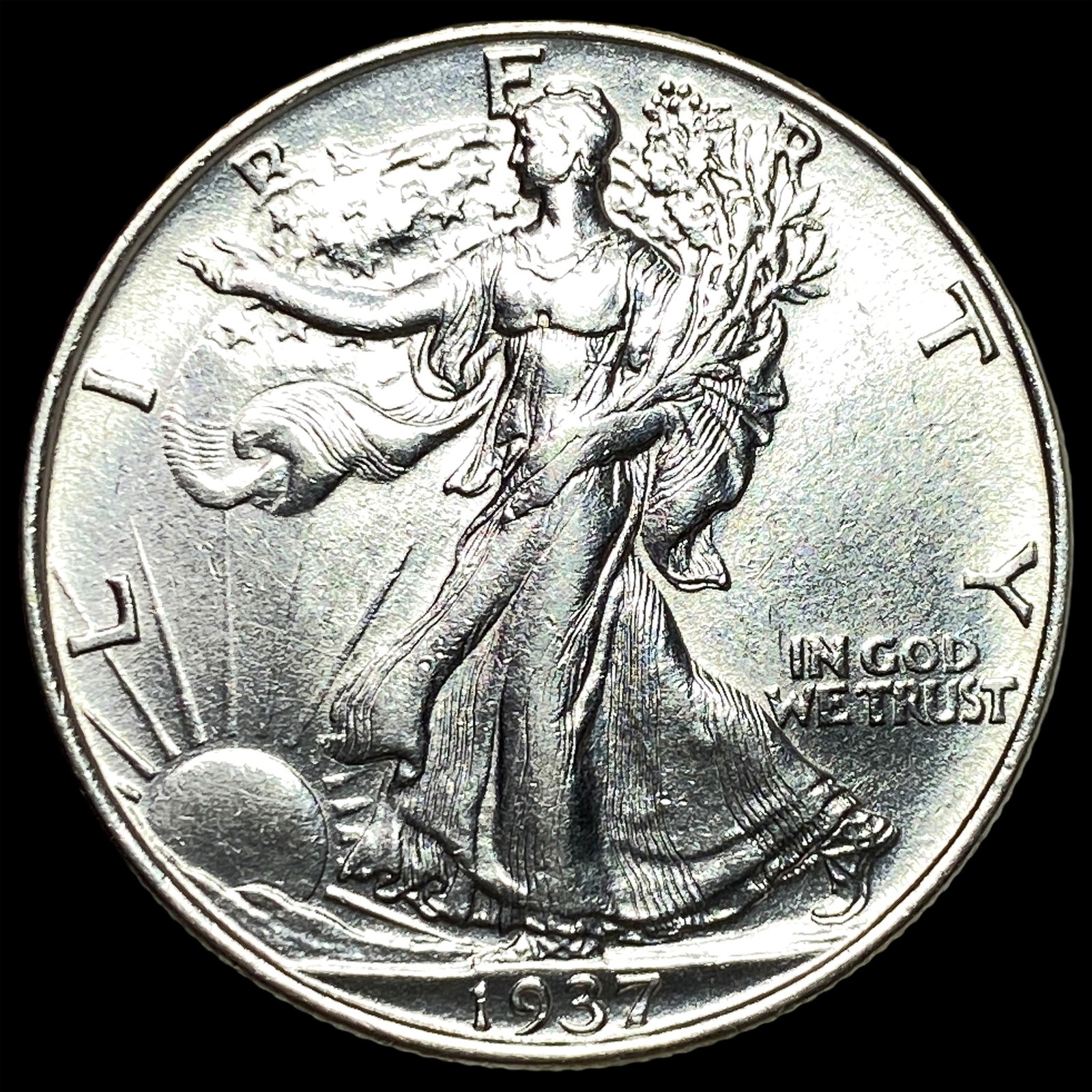 1937 Silver Half Dollar Walking Liberty UNCIRCULATED: 1937 Silver Half Dollar Walking Liberty UNCIRCULATED