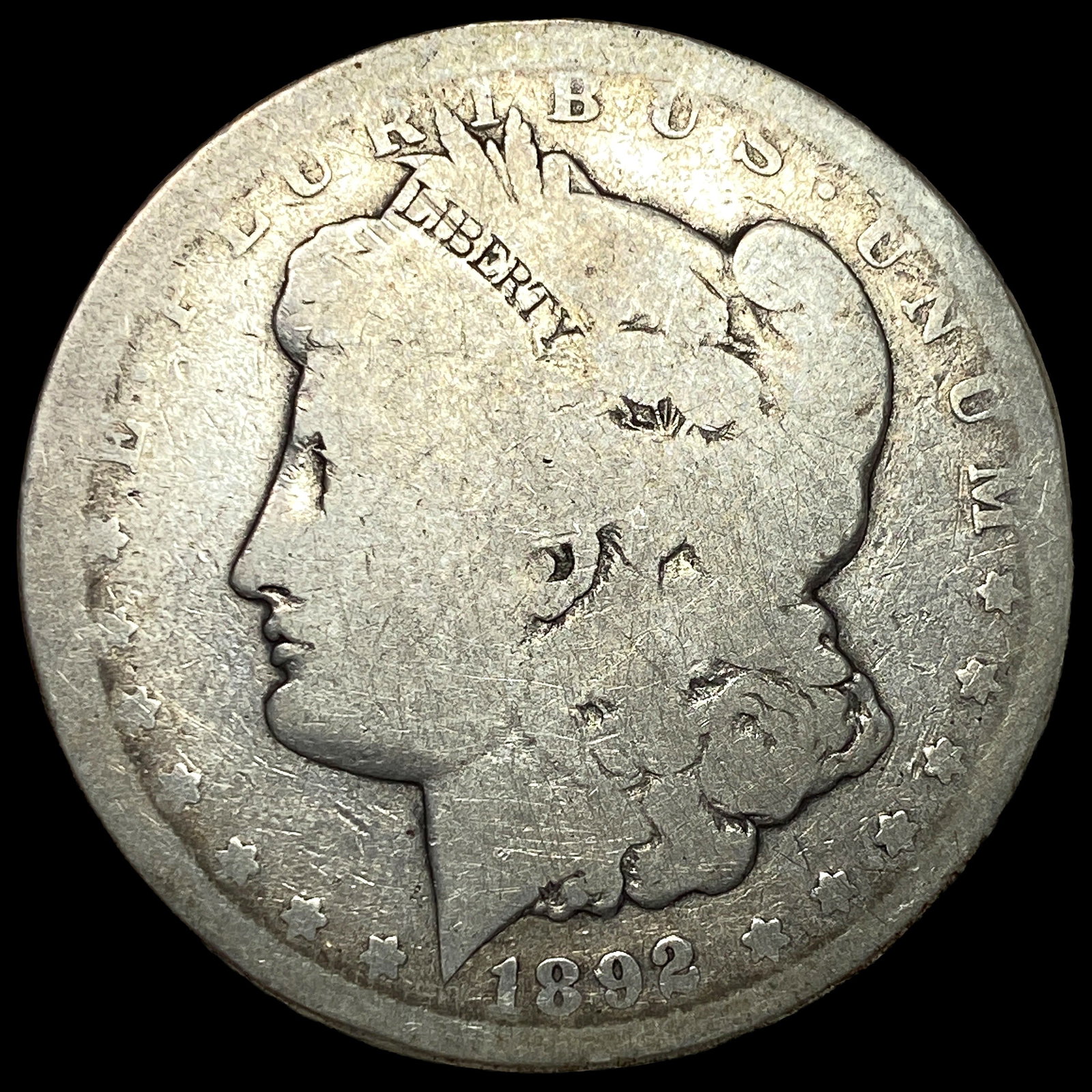 1892-CC Silver Morgan Dollar NICELY CIRCULATED: 1892-CC Silver Morgan Dollar NICELY CIRCULATED