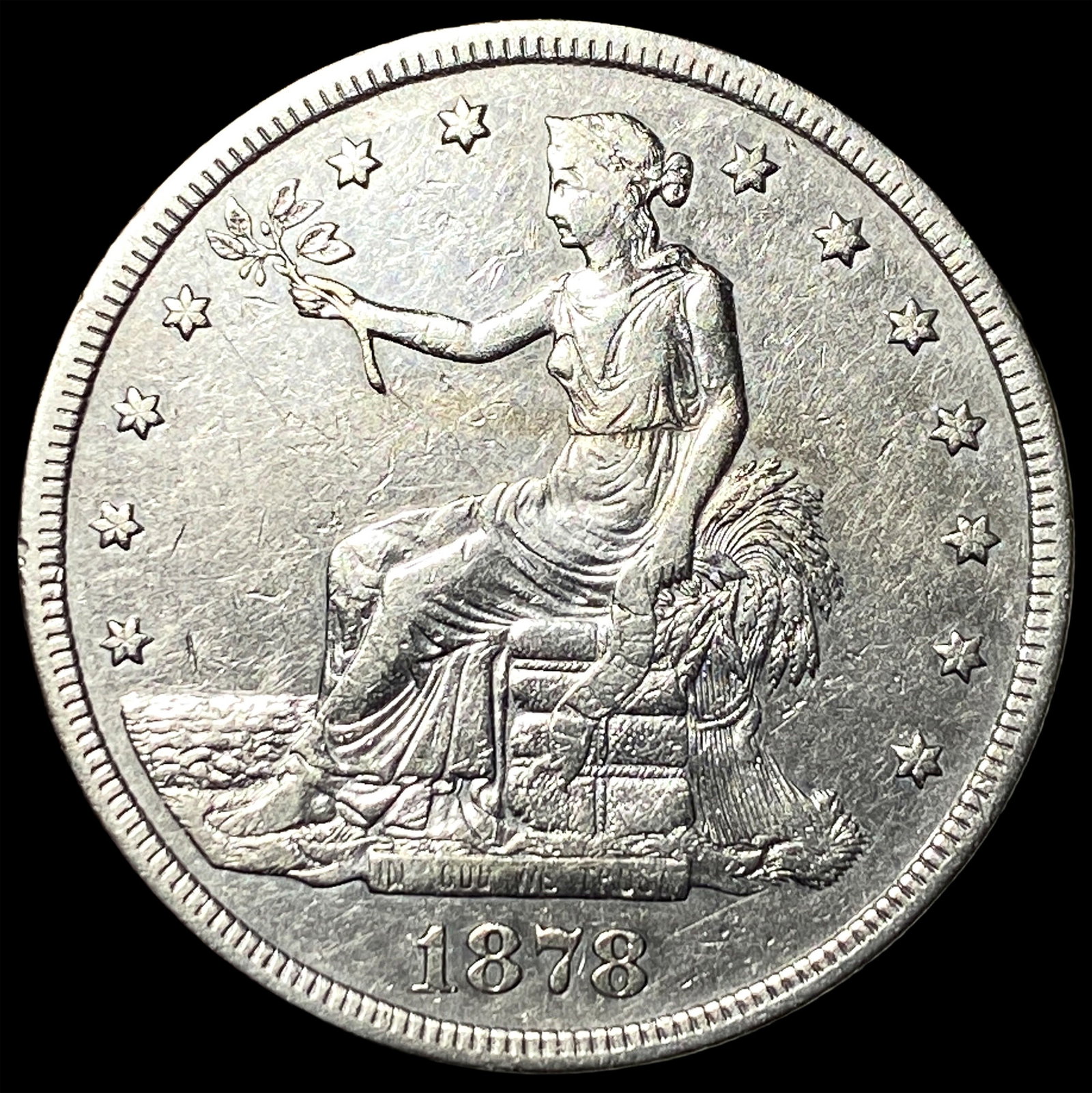 1878-S Silver Trade Dollar CLOSELY UNCIRCULATED: 1878-S Silver Trade Dollar CLOSELY UNCIRCULATED