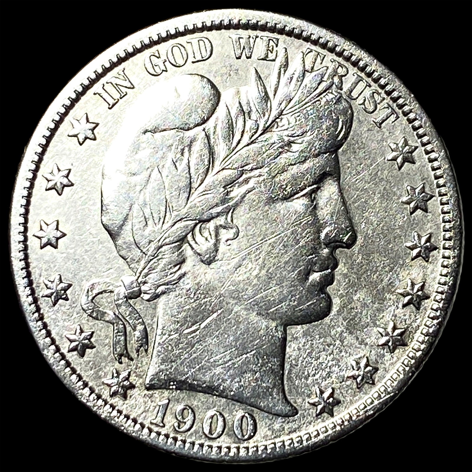 1900-S Silver Barber Half Dollar HIGH GRADE: 1900-S Silver Barber Half Dollar HIGH GRADE