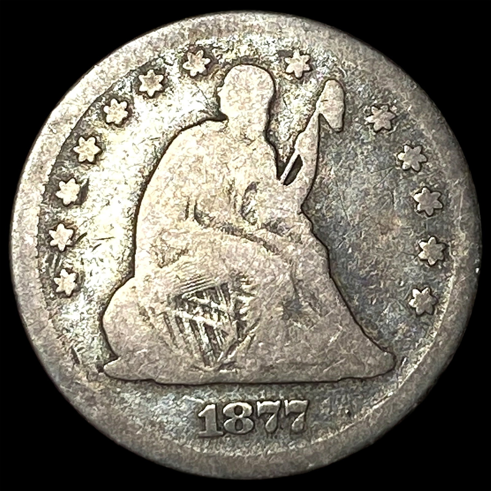 1877 Seated Liberty Quarter NICELY CIRCULATED (1 of 2)