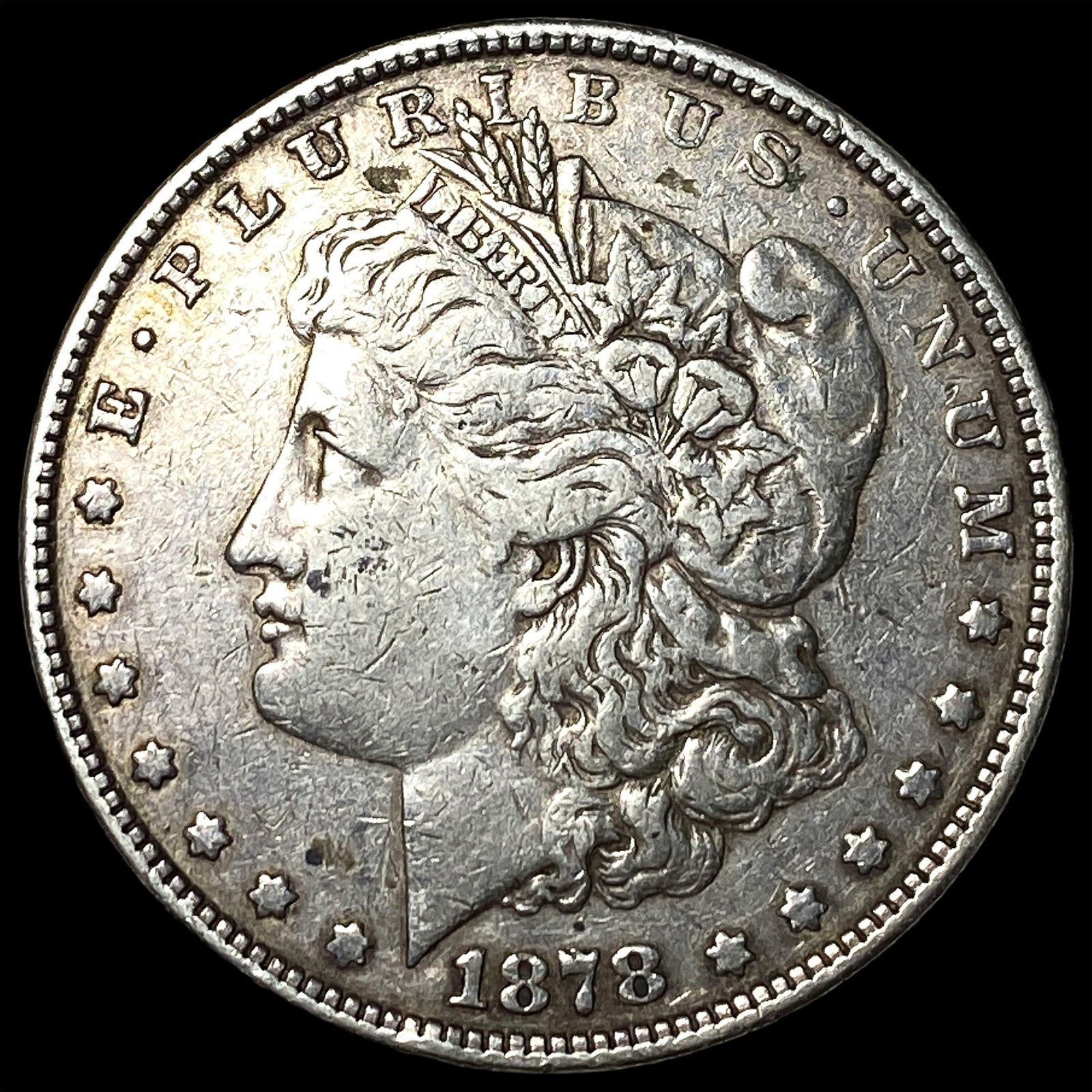1878 8tf Silver Morgan Dollar NEARLY UNCIRCULATED: 1878 8tf Silver Morgan Dollar NEARLY UNCIRCULATED