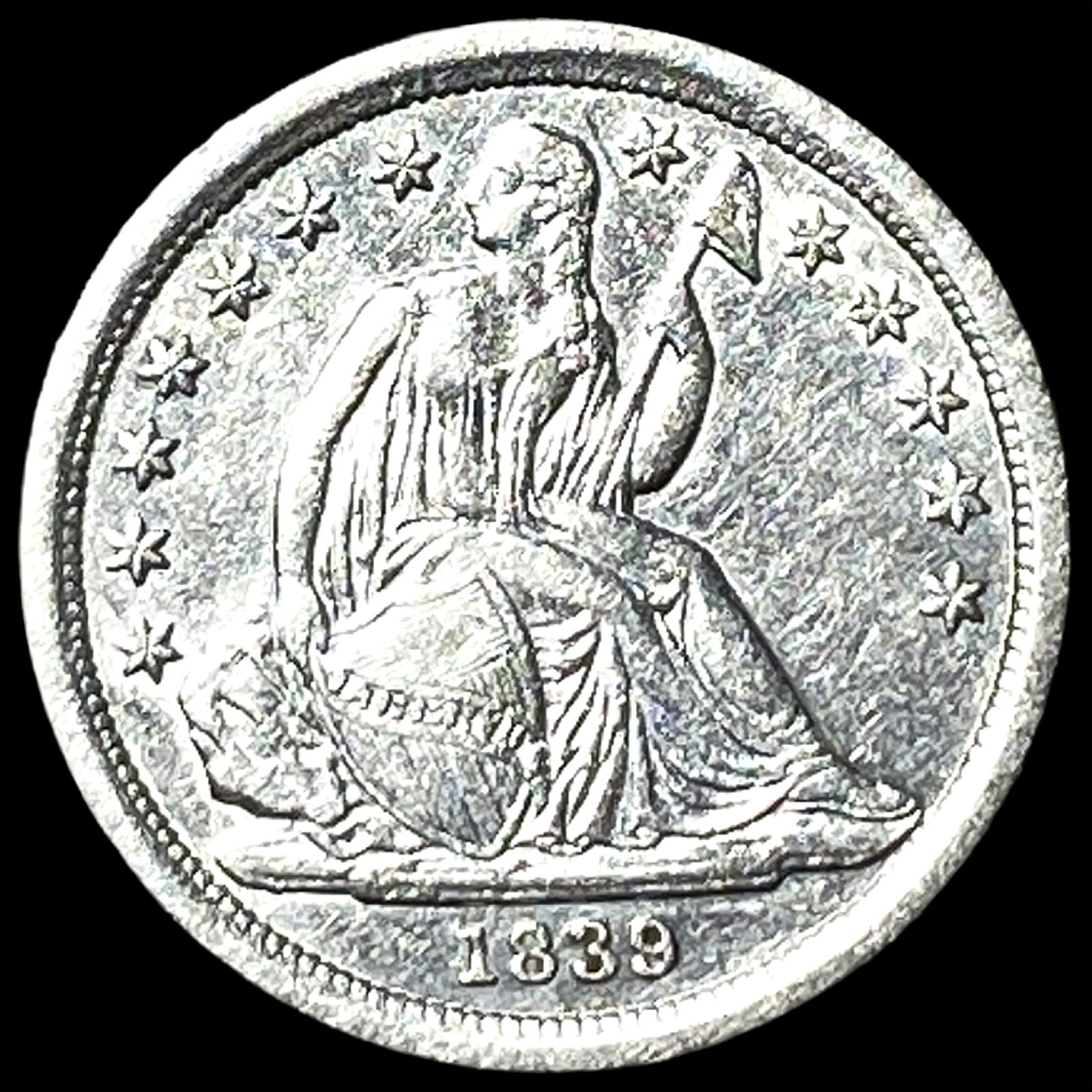 1839 Seated Liberty Dime UNCIRCULATED: 1839 Seated Liberty Dime UNCIRCULATED
