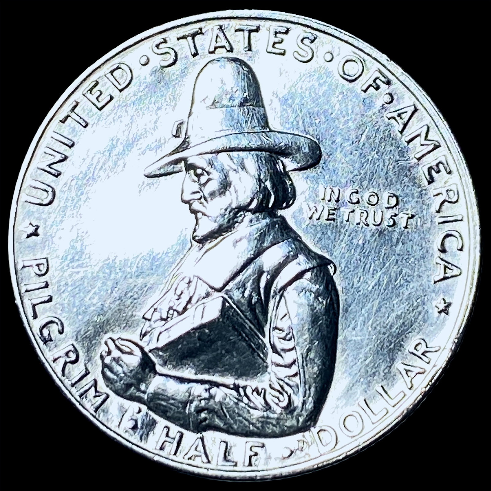 1920 Silver Pilgrim Half Dollar GEM BU (1 of 2)