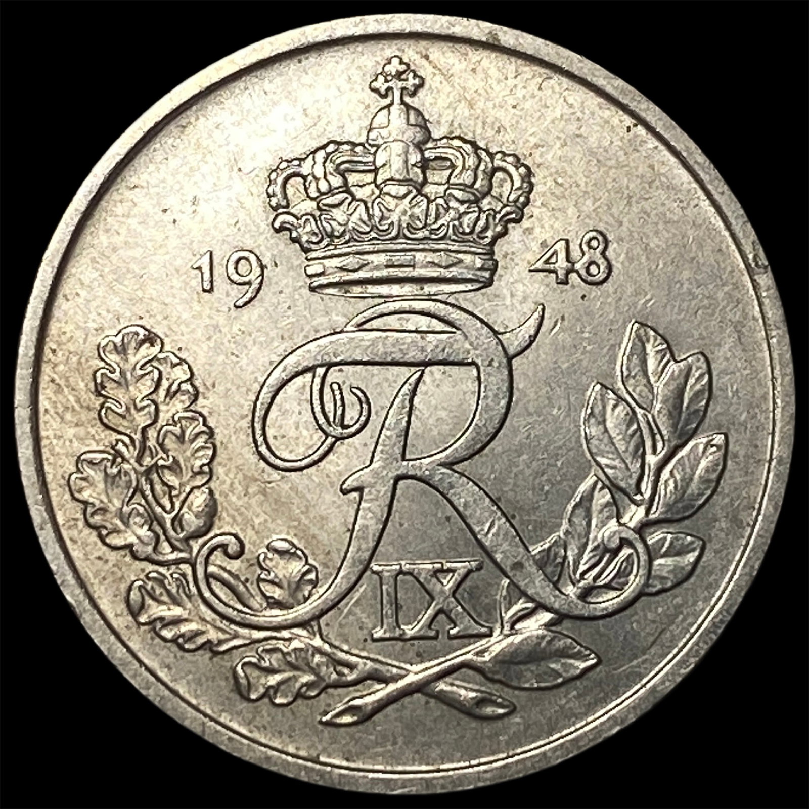 1948 Denamrk Copper Nickel 25 Or: 1948 Denamrk Copper Nickel 25 Or