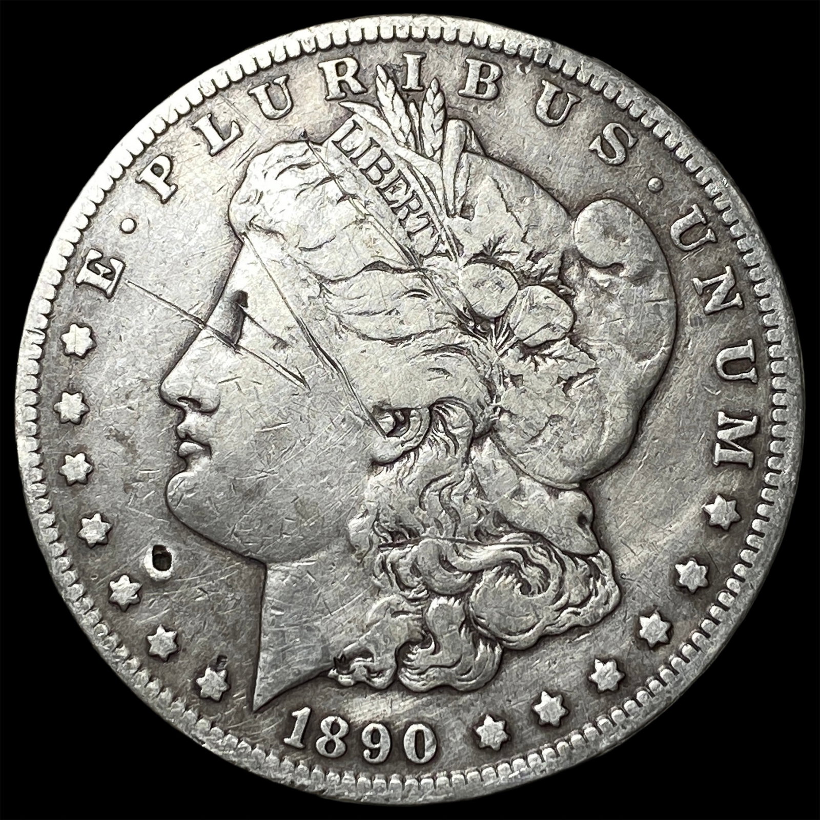 1890-CC Morgan Silver Dollar LIGHTLY CIRCULATED: 1890-CC Morgan Silver Dollar LIGHTLY CIRCULATED