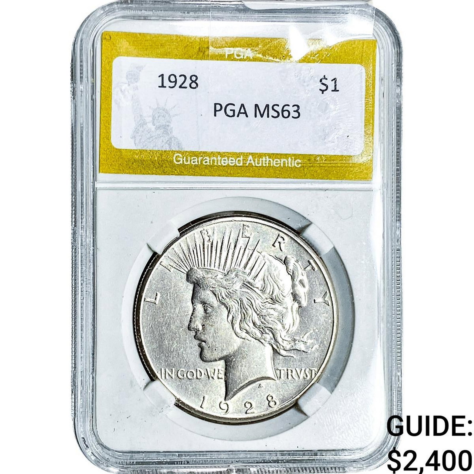 1928 Silver Peace Dollar PGA MS63 (1 of 2)