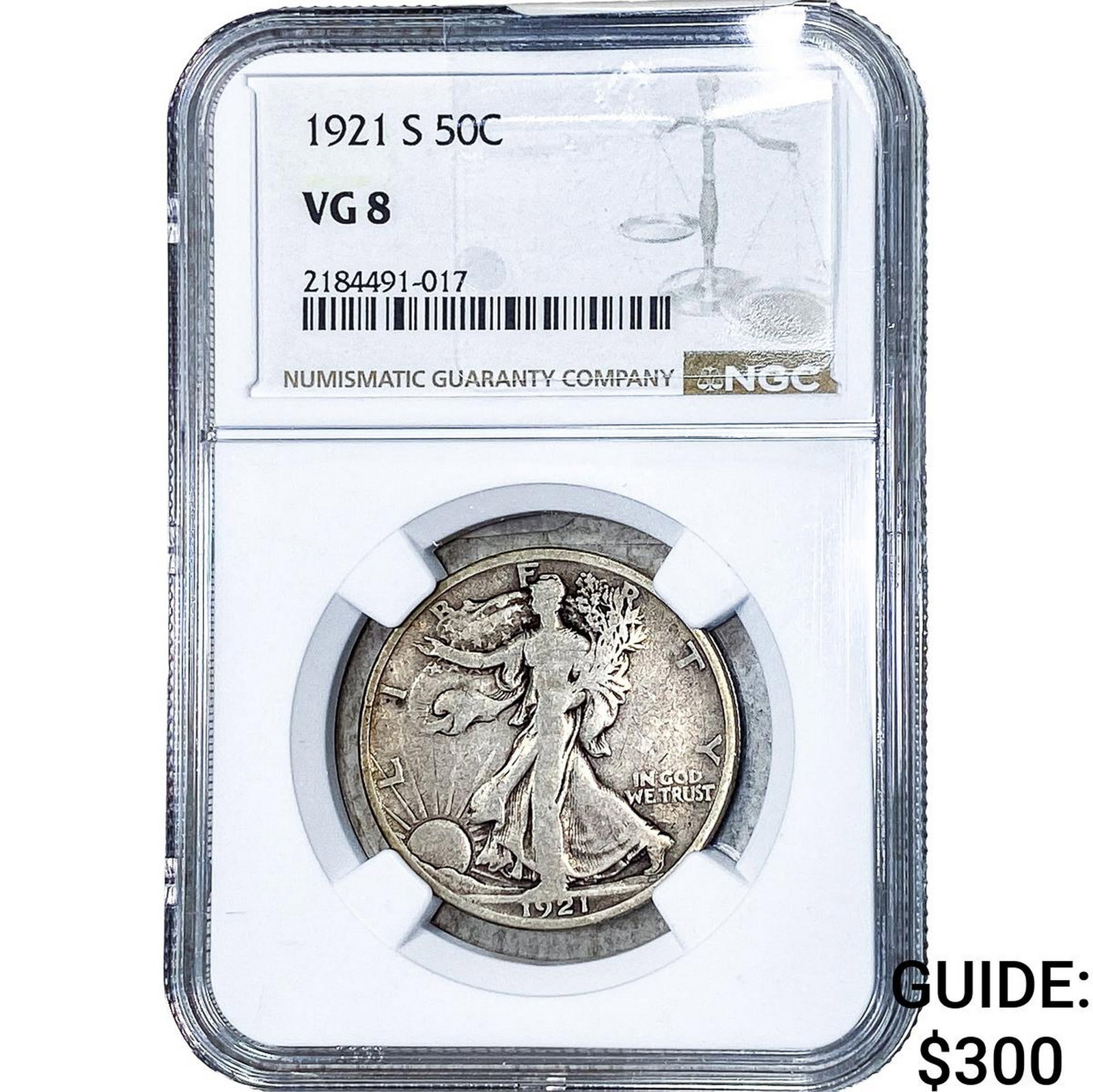 1921-S Walking Liberty Half Dollar NGC VG8 (1 of 2)