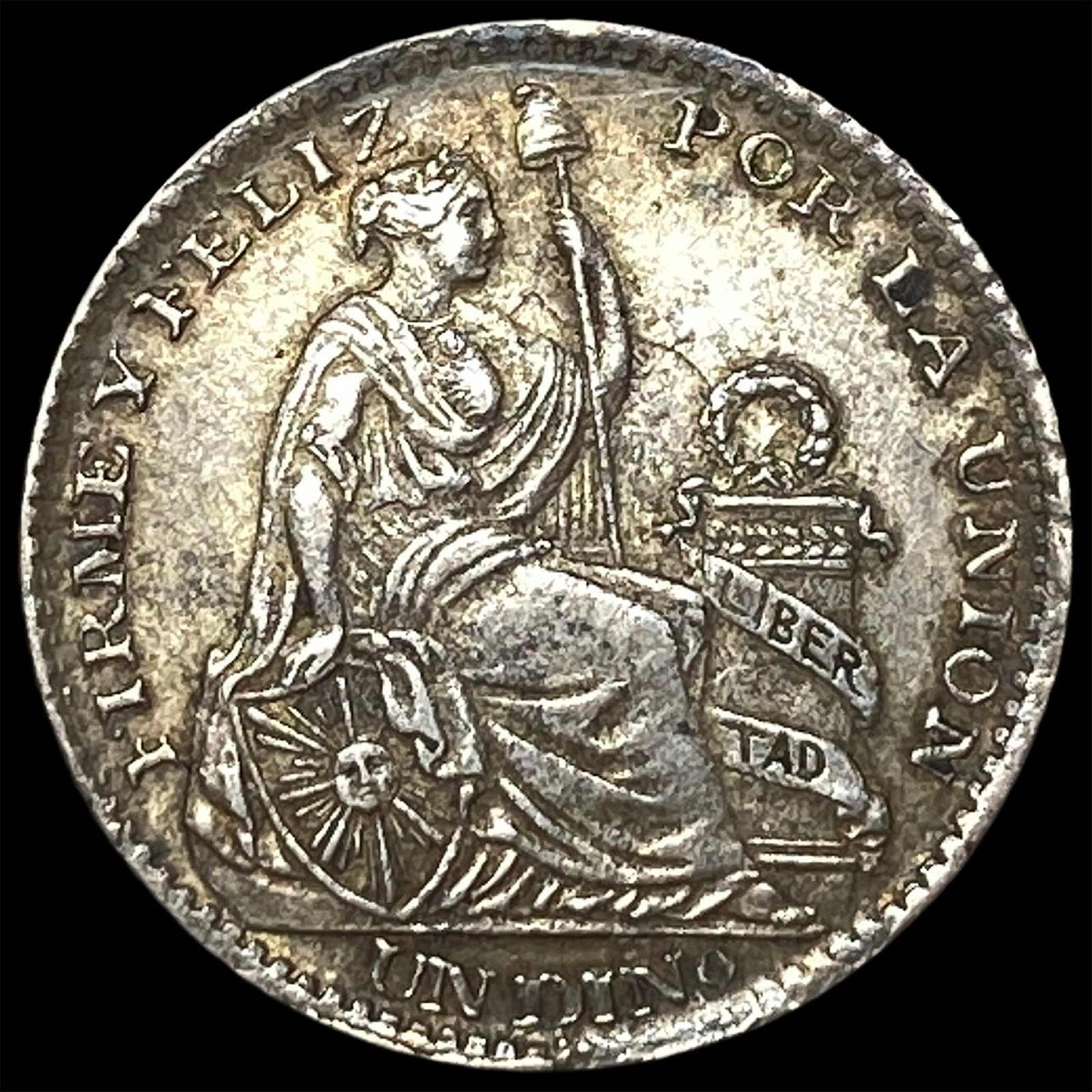 1902JF Peru Silver Dinero: 1902JF Peru Silver Dinero