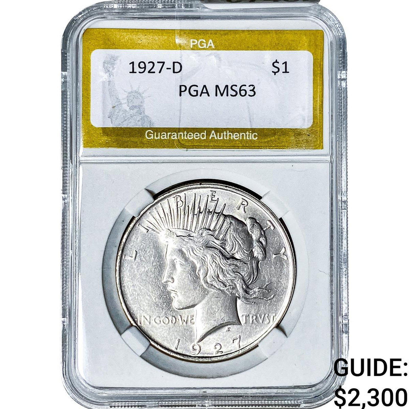 1927-D Silver Peace Dollar PGA MS63 (1 of 2)