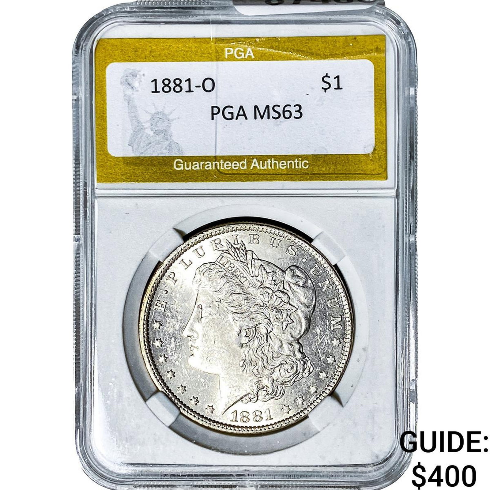 1881-O Morgan Silver Dollar PGA MS63: 1881-O Morgan Silver Dollar PGA MS63