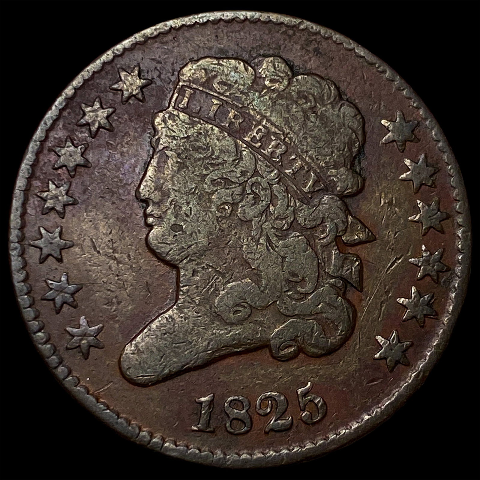 1825 Classic Head Half Cent LIGHTLY CIRCULATED (1 of 2)