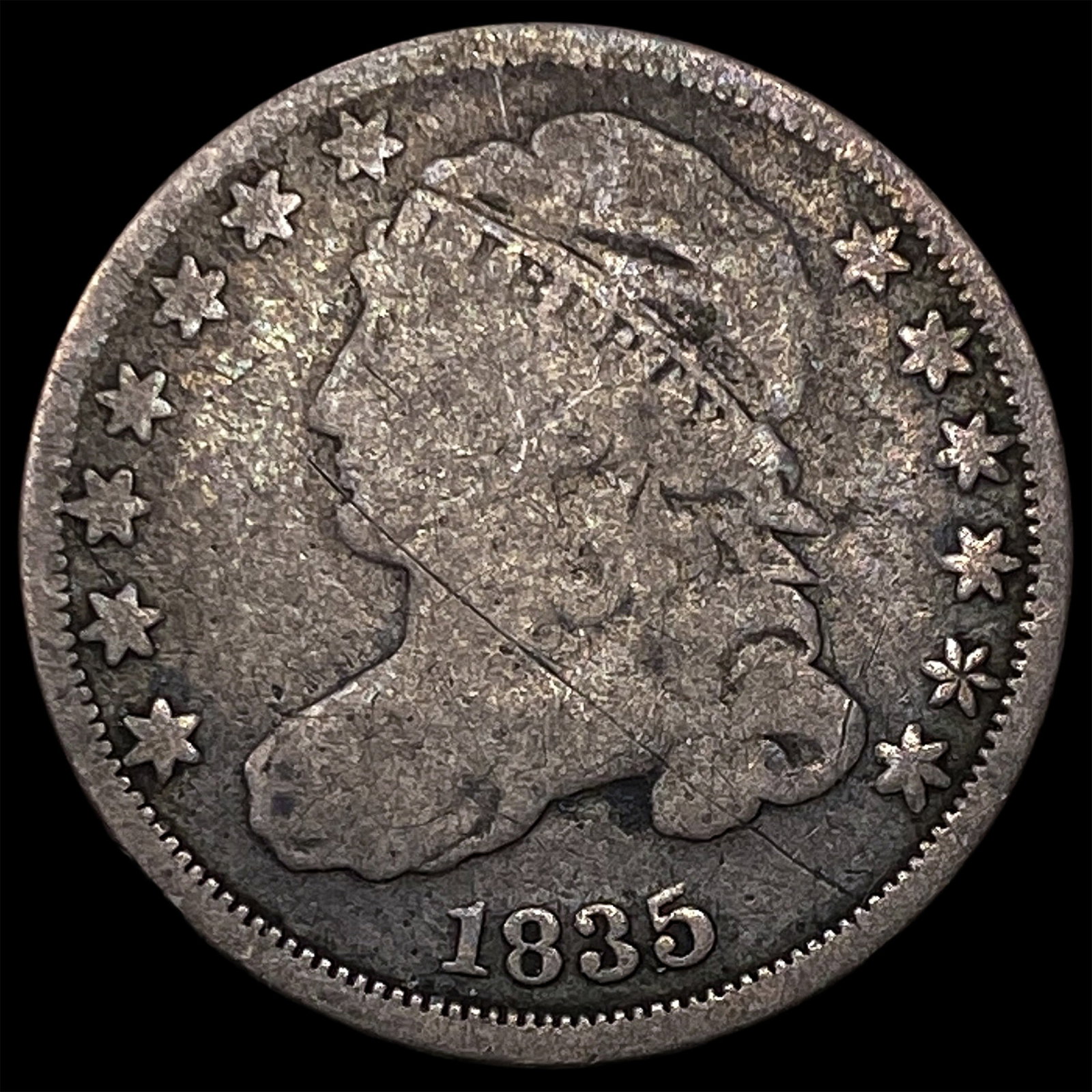 1835 Silver Capped Bust Dime LIGHTLY CIRCULATED: 1835 Silver Capped Bust Dime LIGHTLY CIRCULATED