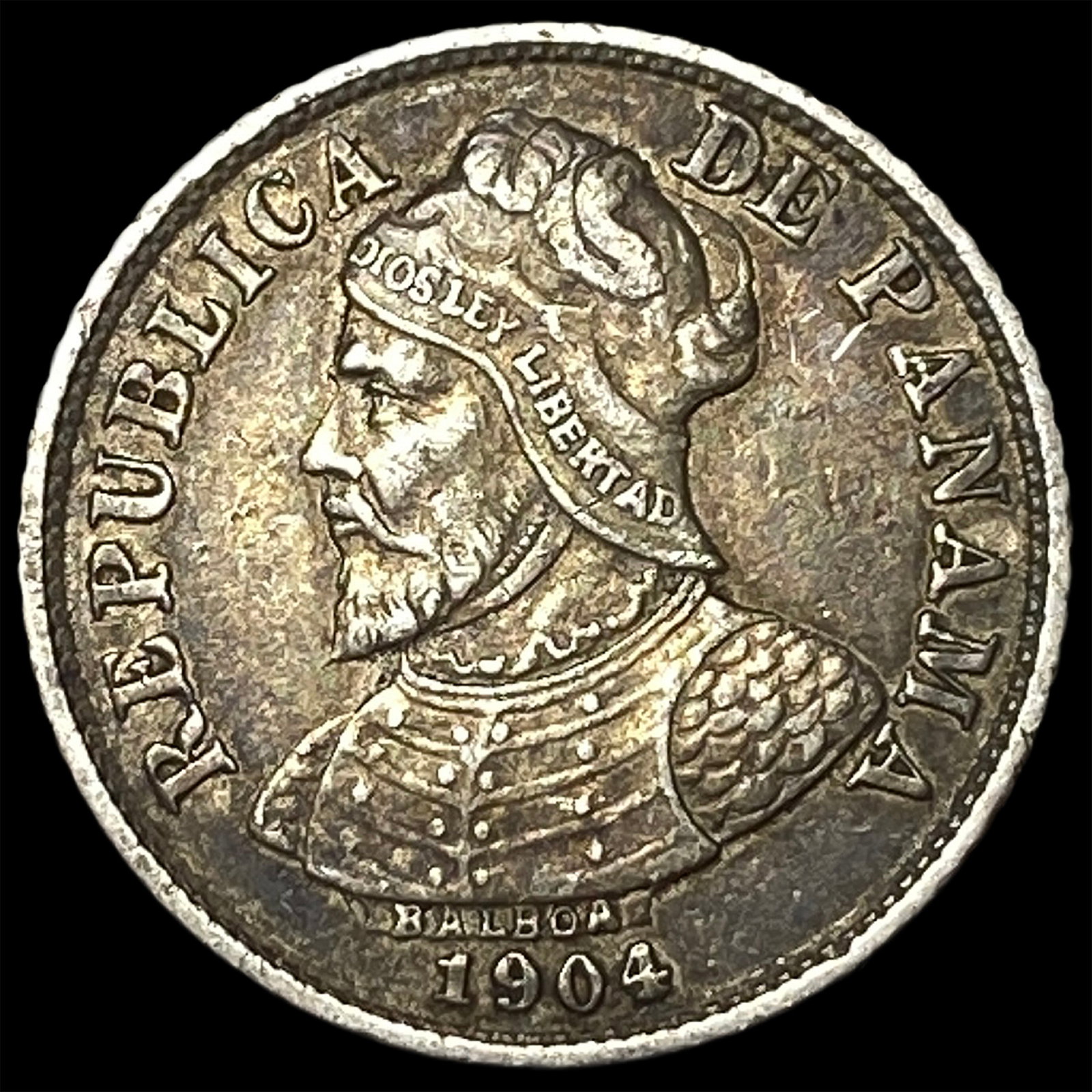 1904 Panama Silver 5 Centesimos .900oz ASW (1 of 2)