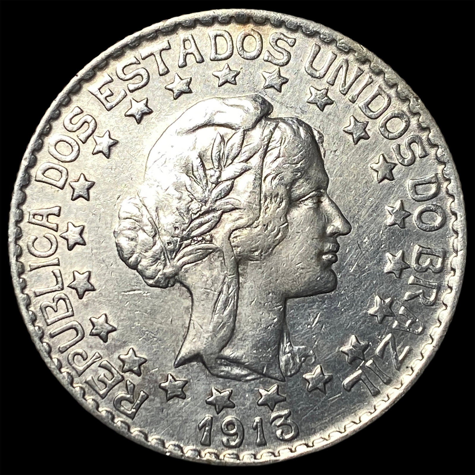1913 Brazil Silver 2000 Reis (1 of 2)