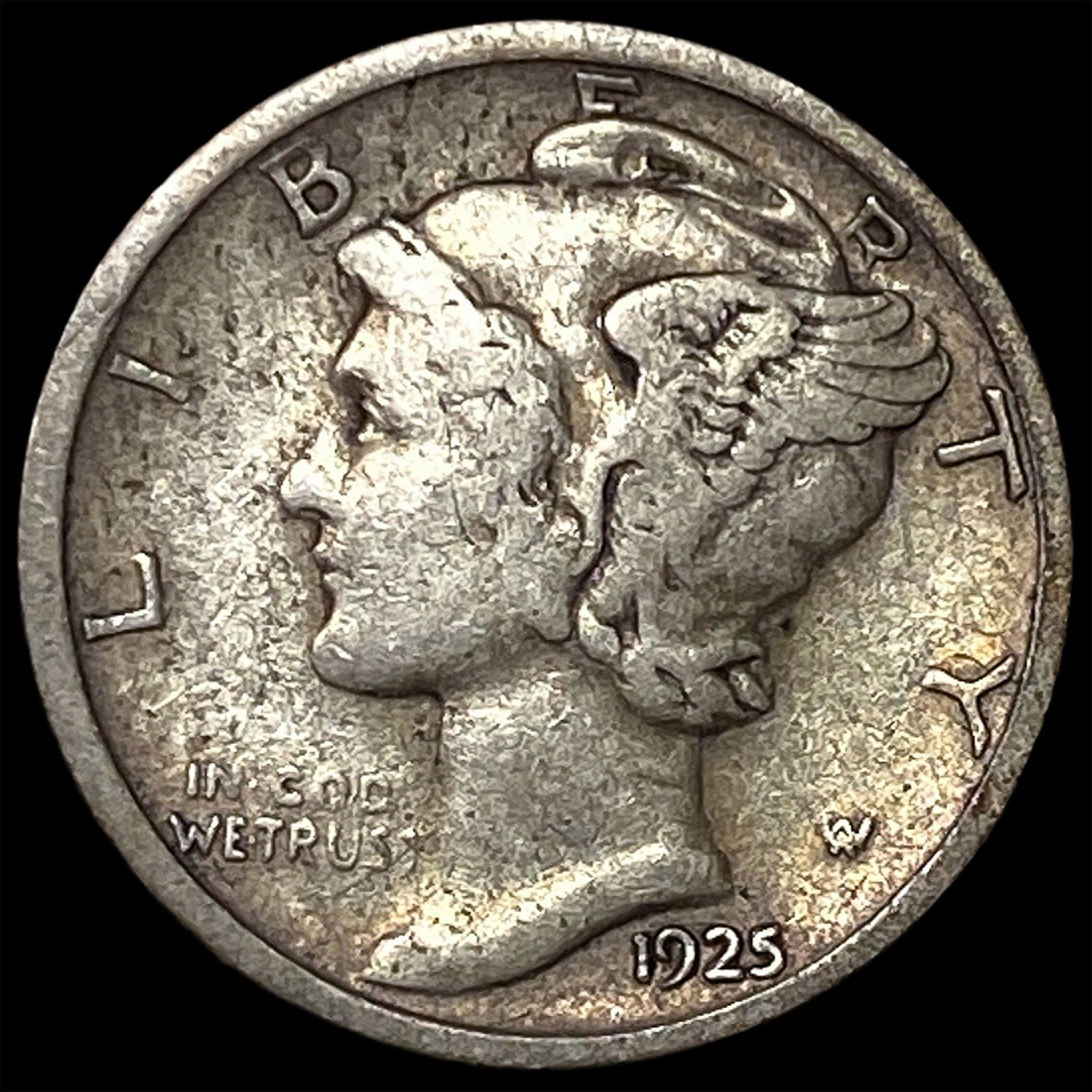 1925-D Silver Mercury Dime ABOUT UNCIRCULATED: 1925-D Silver Mercury Dime ABOUT UNCIRCULATED